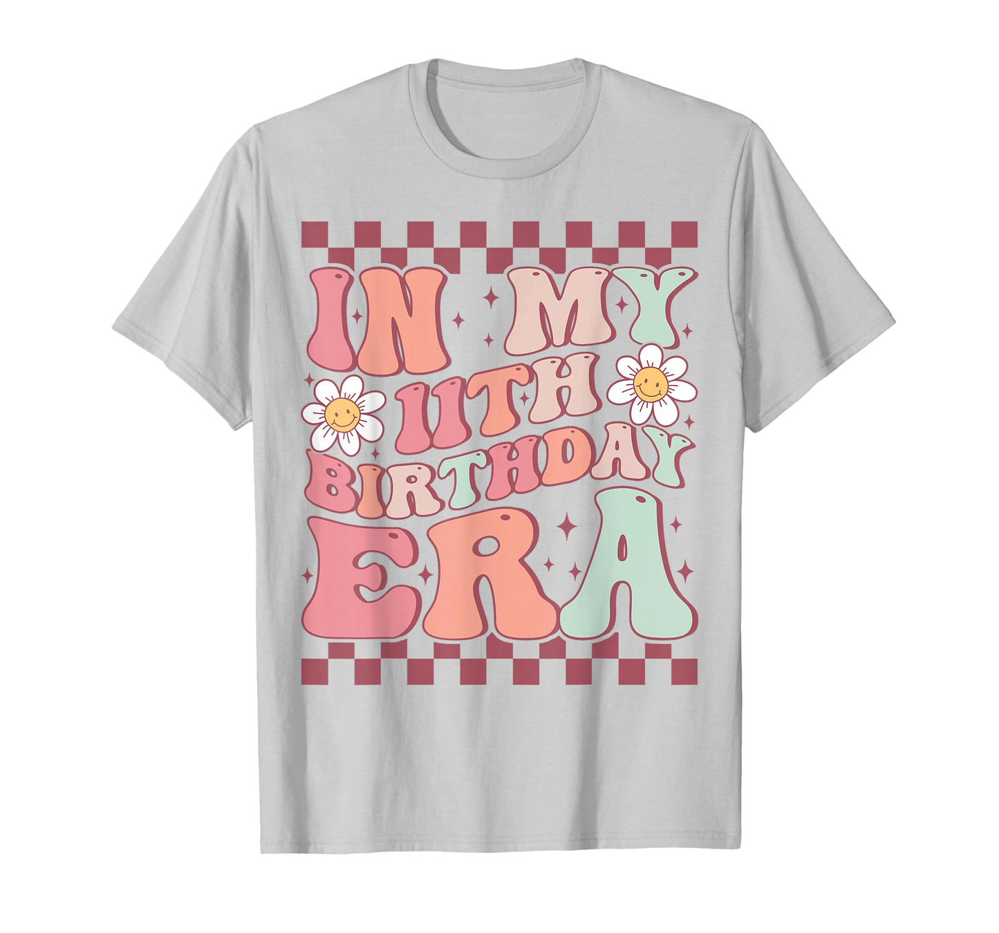 In My 11th Birthday Era Cute Groovy 11th Birthday Party T-Shirt