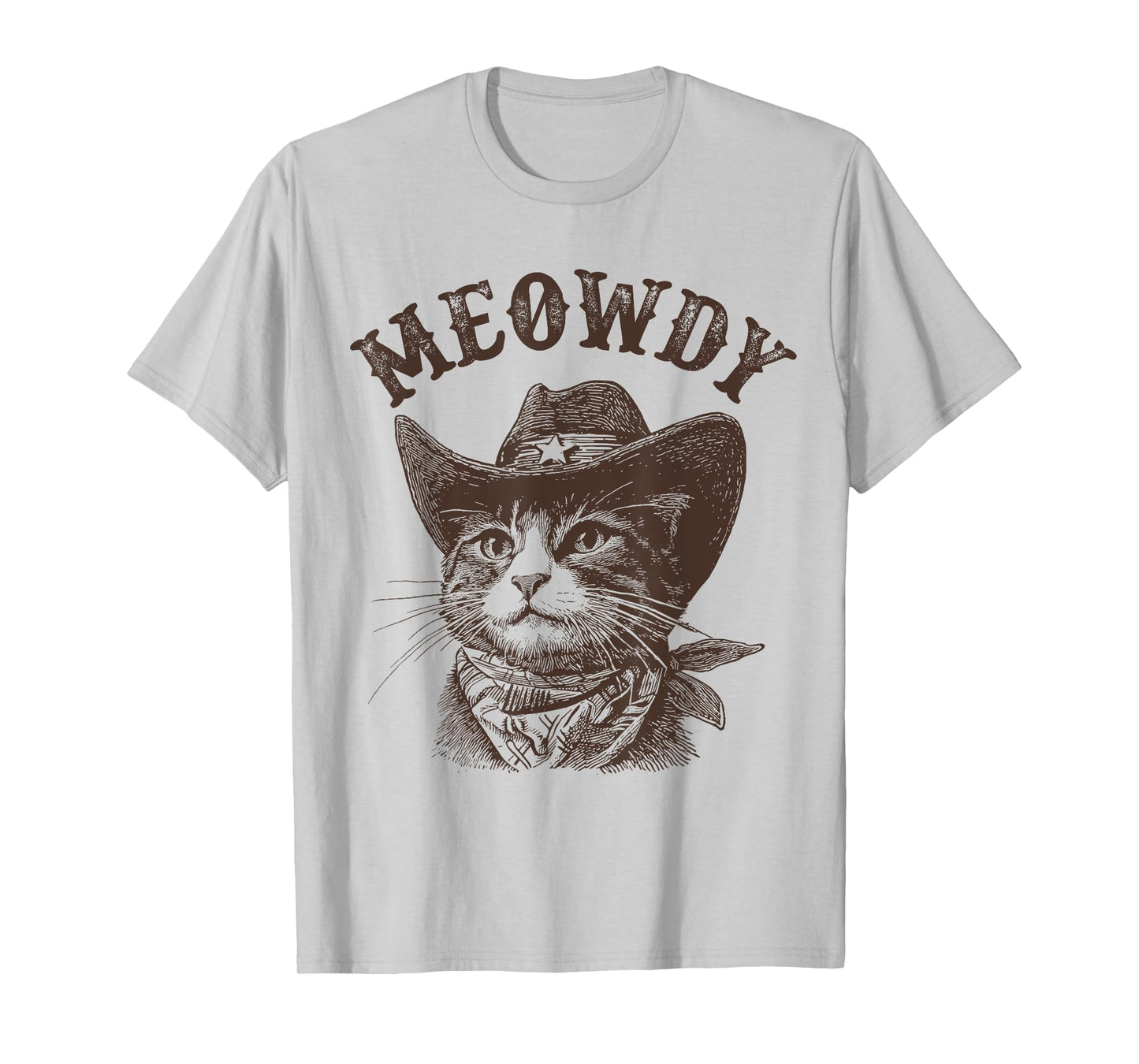 Vintage Rodeo Meowdy Cat Cowboy Western Country Howdy Kitten T-Shirt