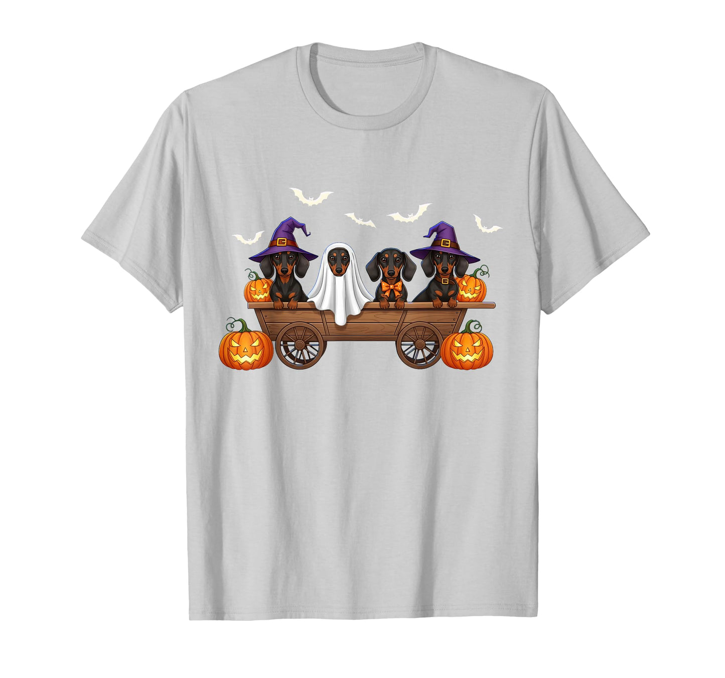 Happy Halloweiner Dachshund Dog Witch Fall Pumpkin Pet Owner T-Shirt