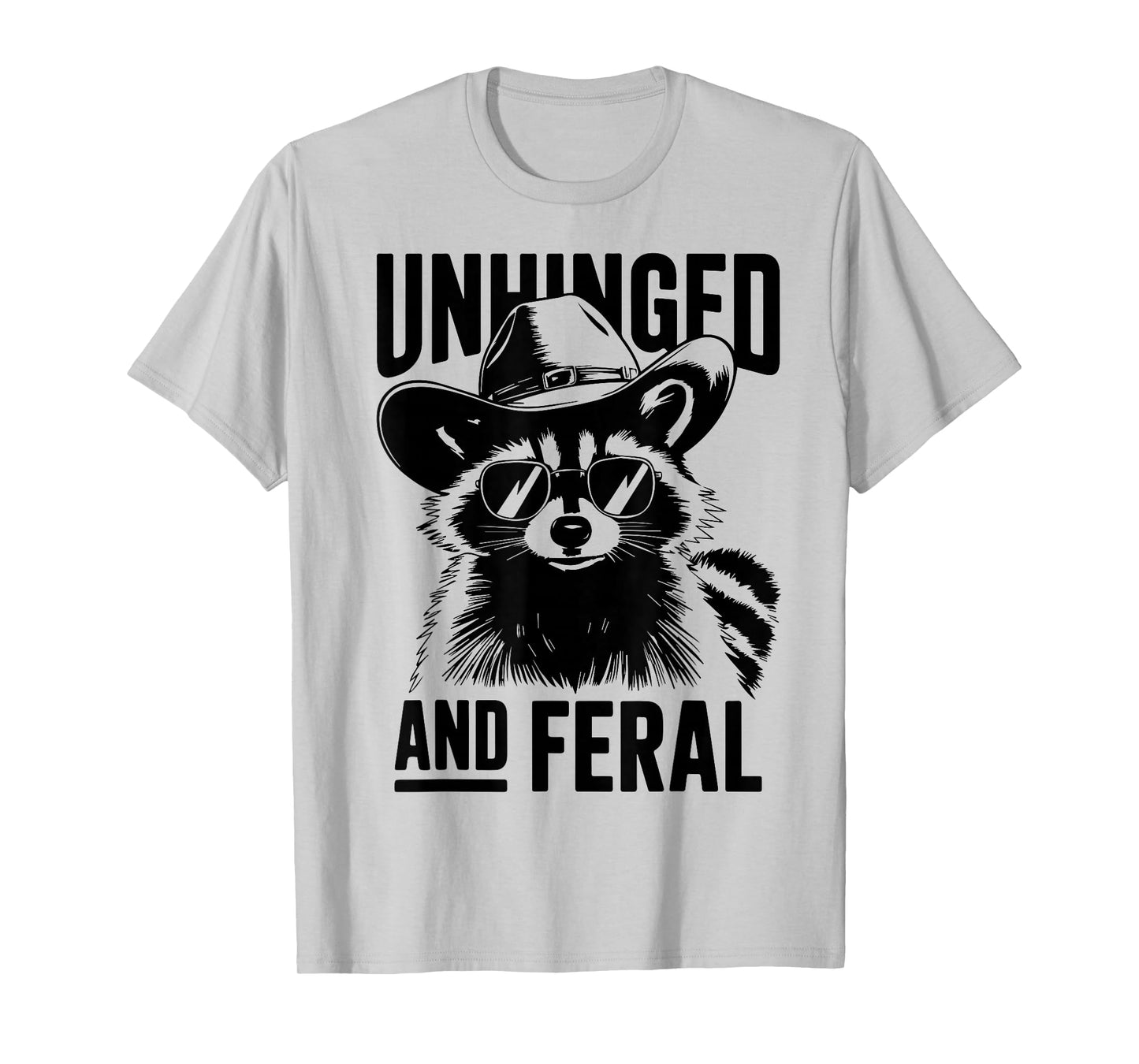 Raccoon Unhinged And Feral Funny Raccoon Cowboy T-Shirt