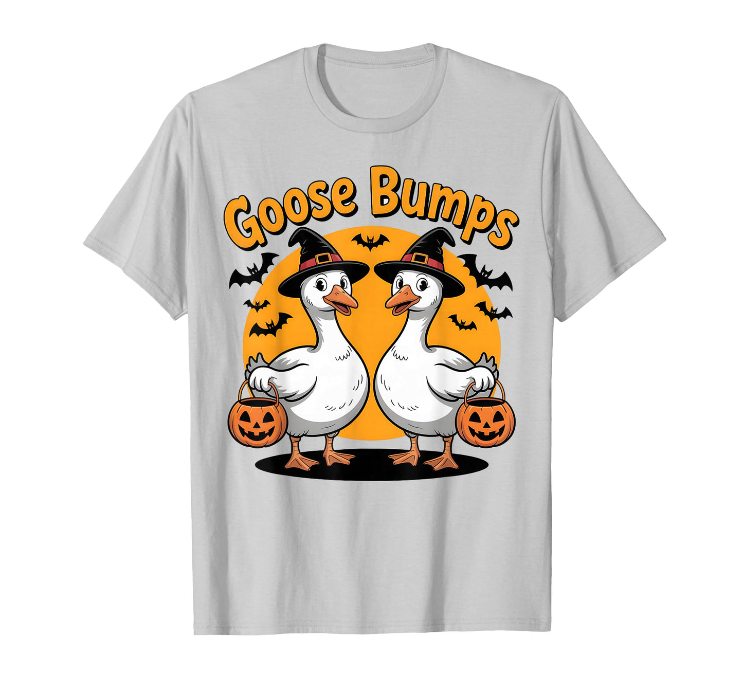 Goose Bumps Funny Witch Goose Halloween Pun T-Shirt