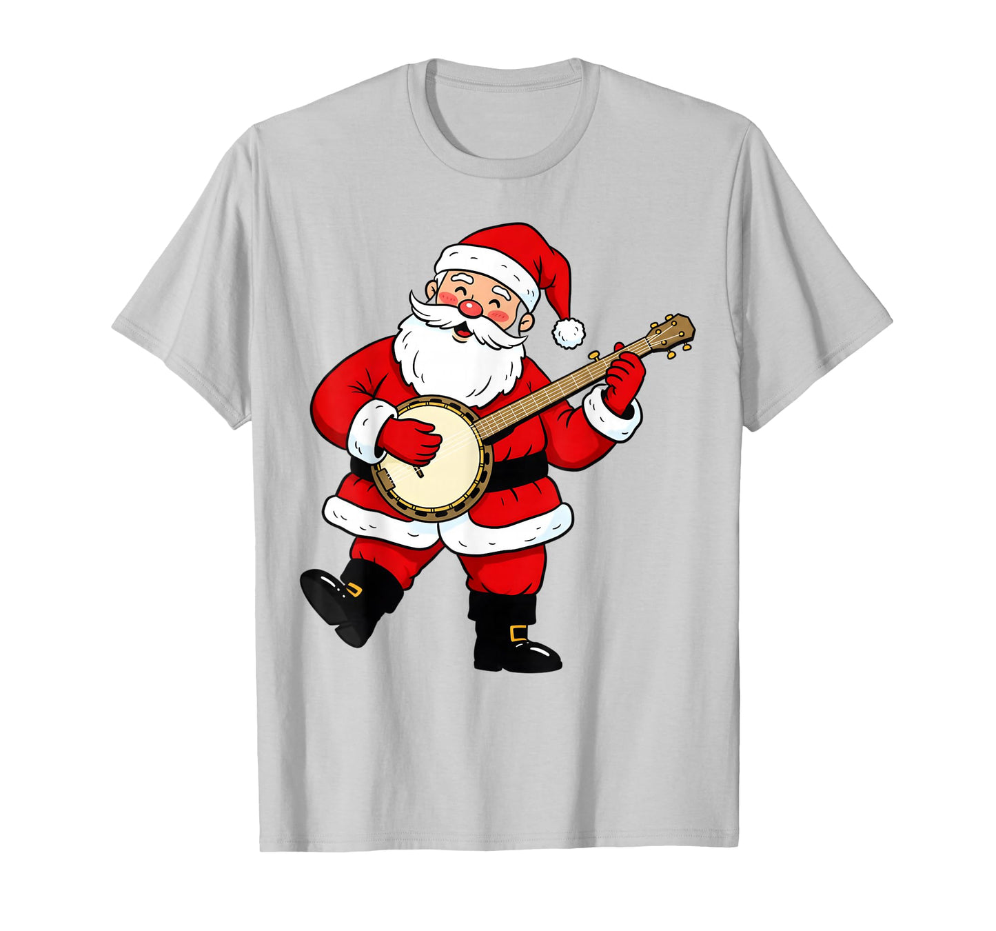 Christmas Banjo Player Cute Santa Xmas Boys Girls Men Kids T-Shirt