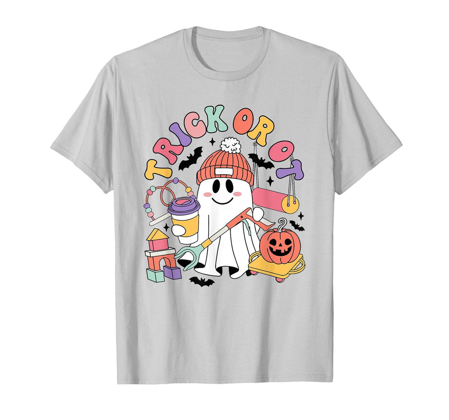 Trick Or OT Occupational Therapist Ghost Halloween Women Men T-Shirt