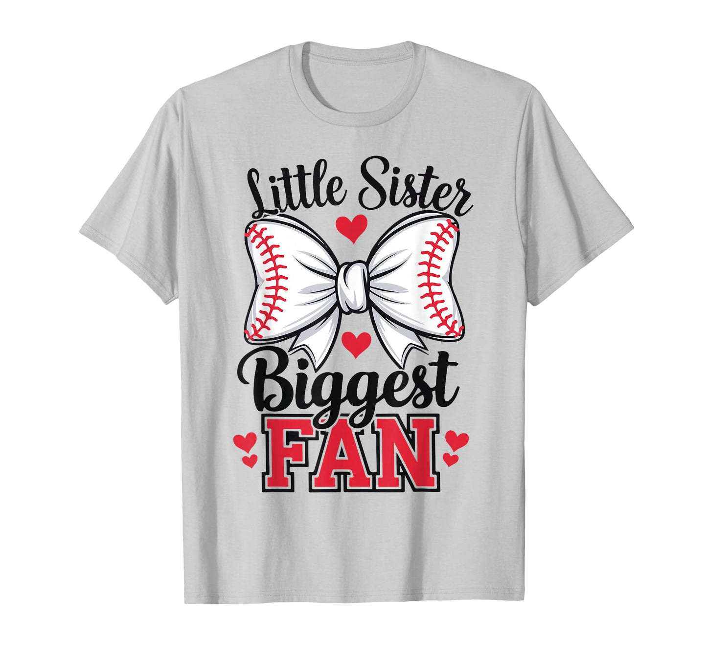 Girl Little Sister Biggest Fans Baseball Game Day Toddler T-Shirt