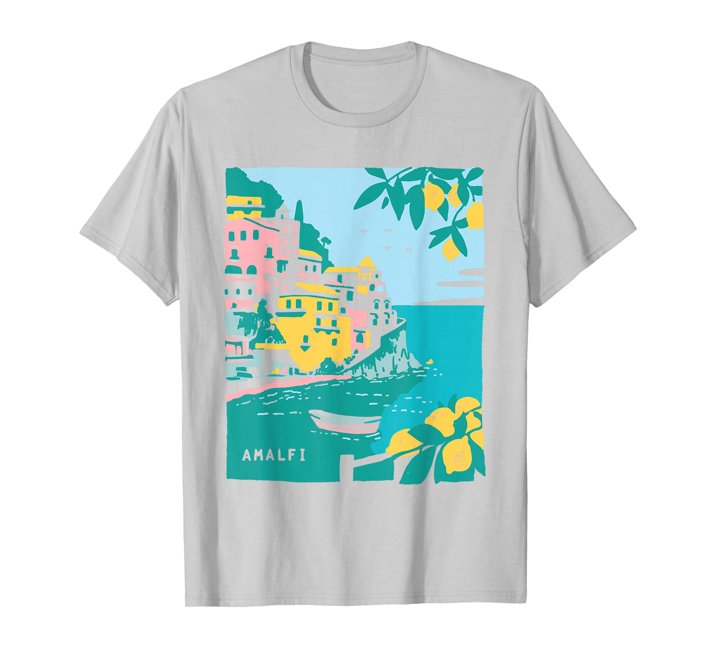 Amalfi Coast Italy Retro Vintage Lemon Travel Souvenir T-Shirt