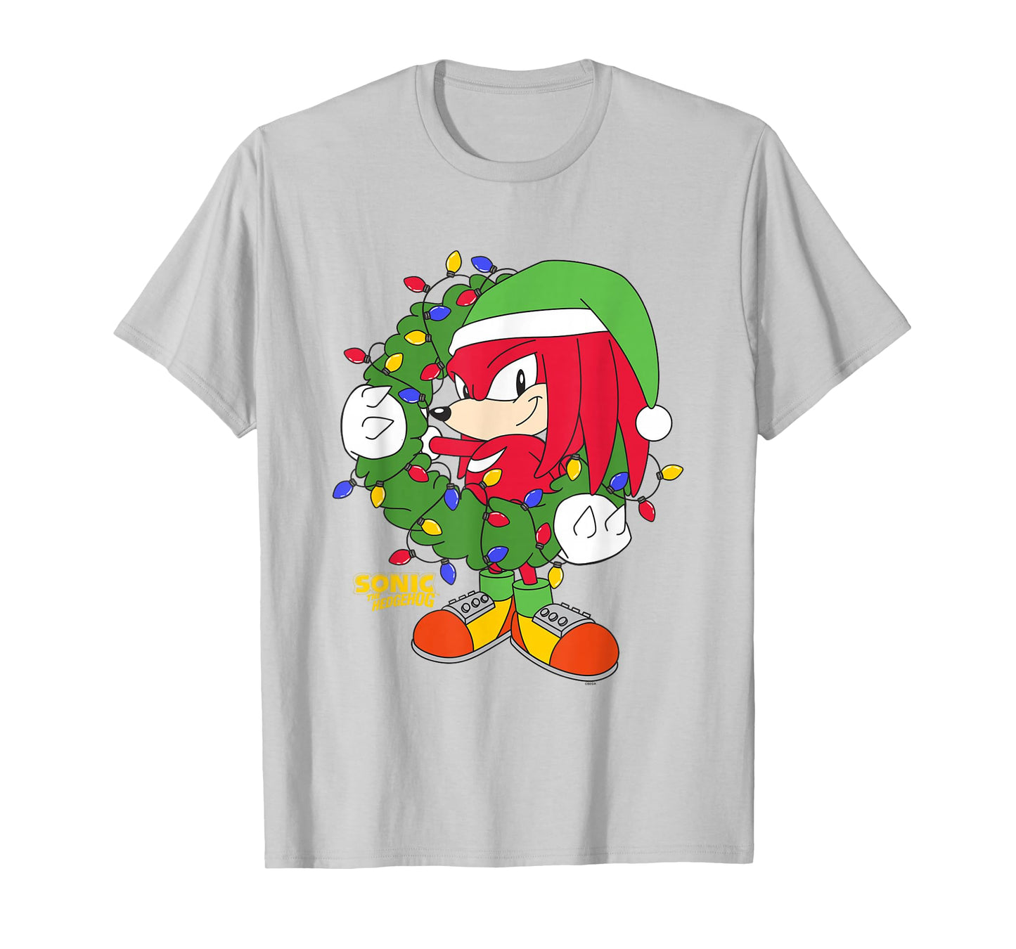Sonic The Hedgehog Christmas Knuckles X-Mas Wreath T-Shirt