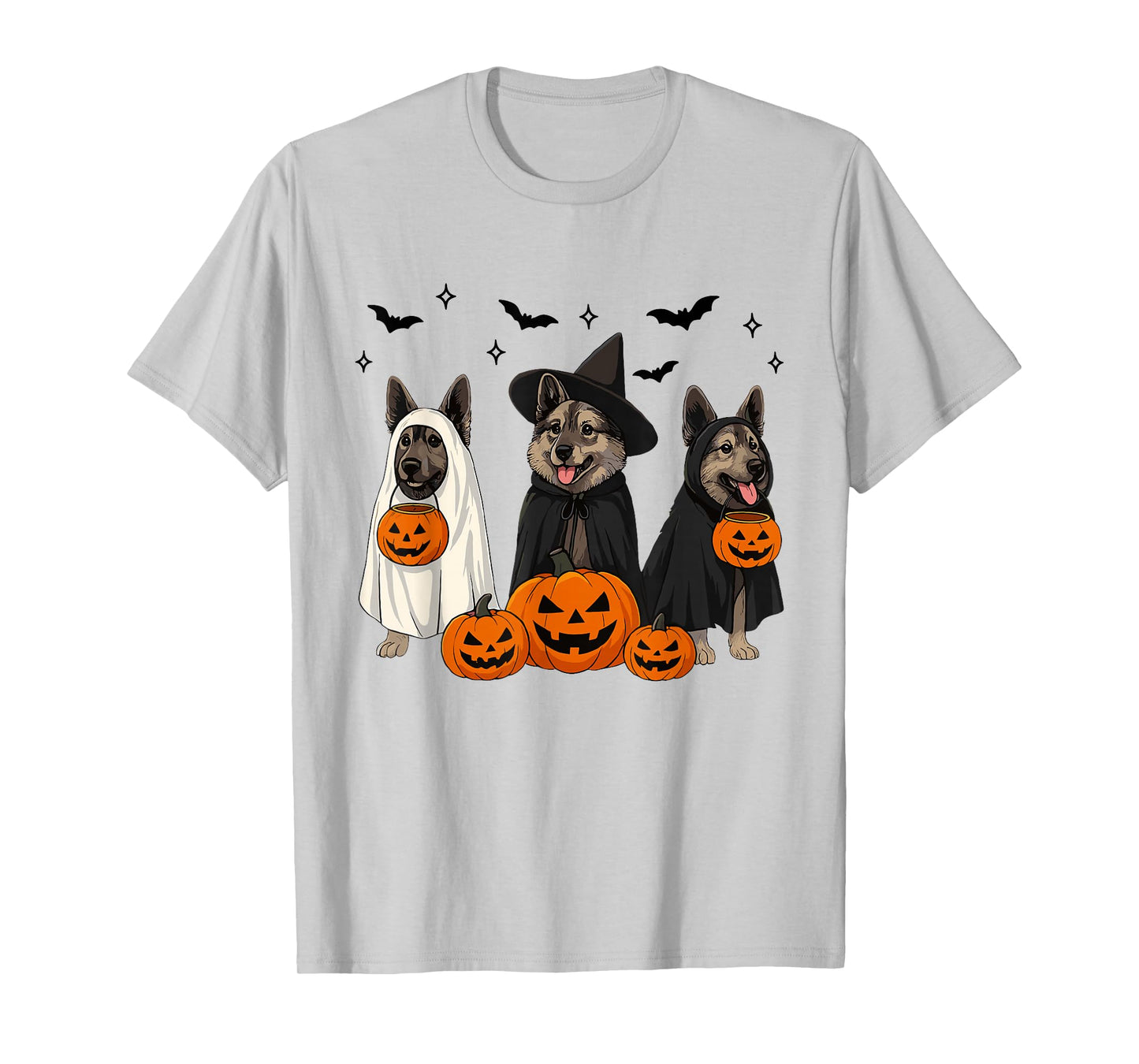 Fall Norwegian Elkhound Halloween Norwegian Elkhound Dog Mom T-Shirt