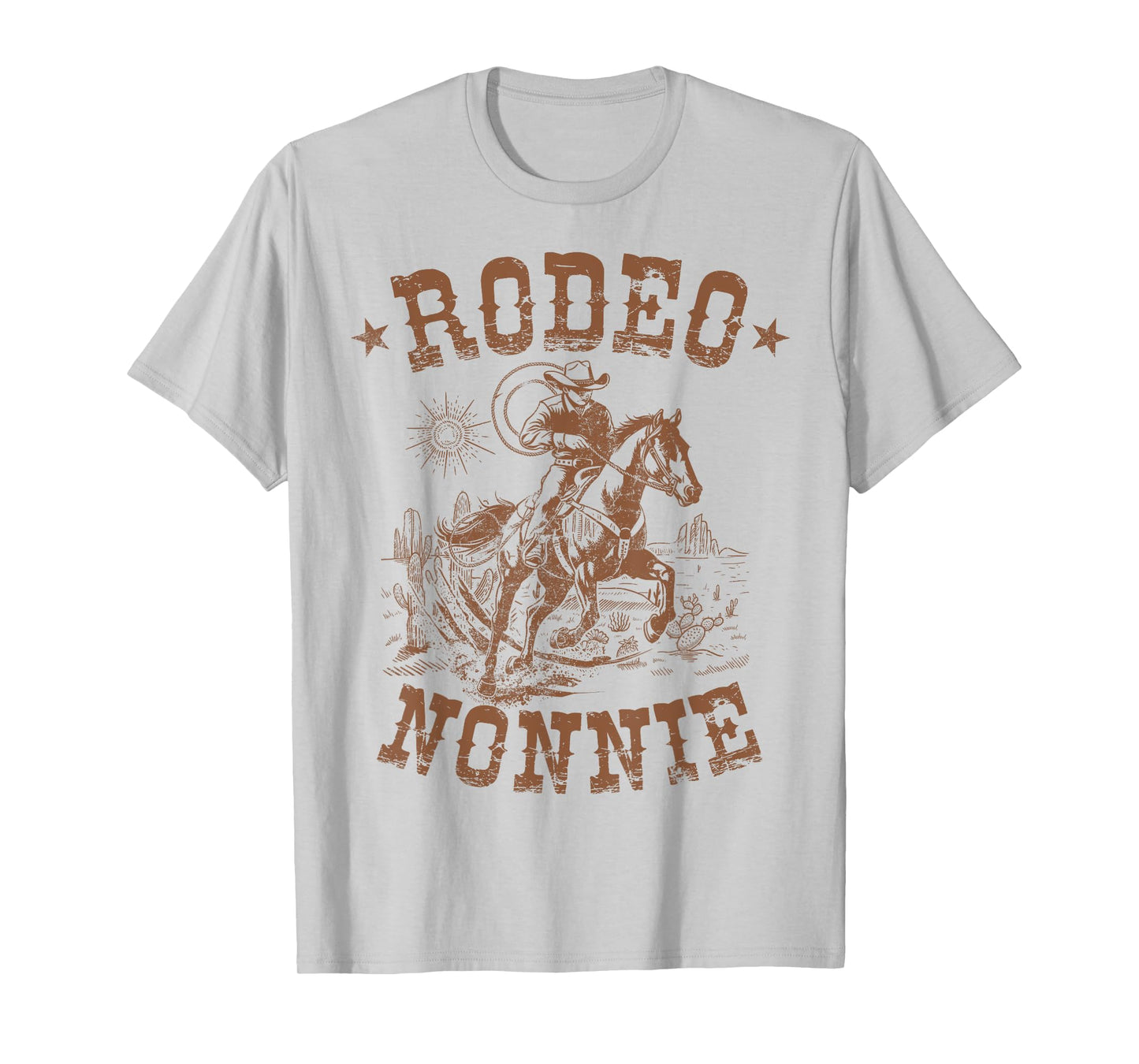 Rodeo Nonnie Western Cowboy Family Matching Mother's Day T-Shirt