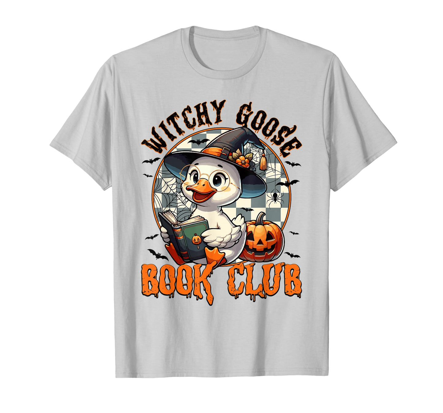 Groovy Witchy Goose- Book Club Happy Halloween Costume Day T-Shirt