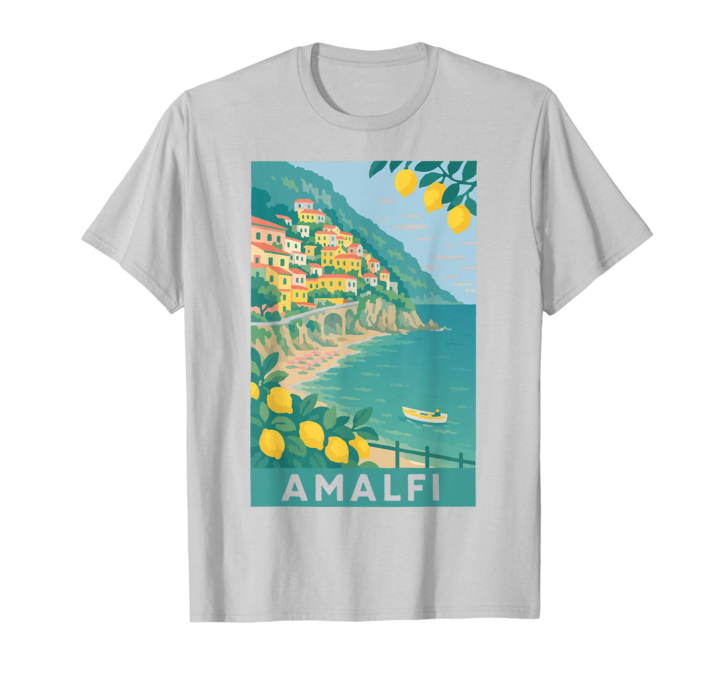 Amalfi Coast Italy Retro Vintage Lemon Travel Souvenir T-Shirt