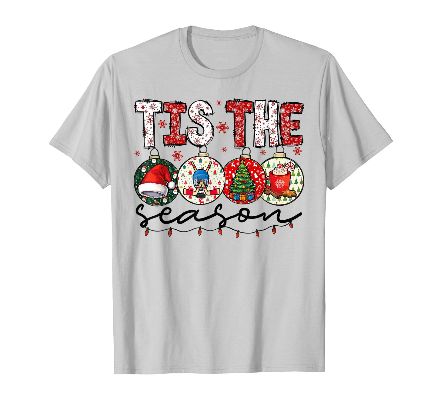 Christmas Xmas Vibes Hockey Lover Hockey Player Winter T-Shirt