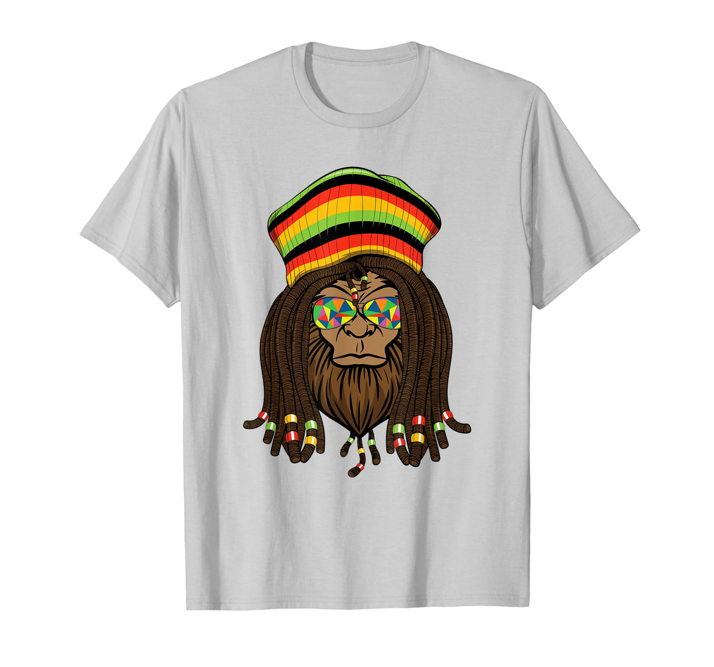 Sasquatch Reggae Dreads Bigfoot Dreadlocks Jamaica Rasta T-Shirt
