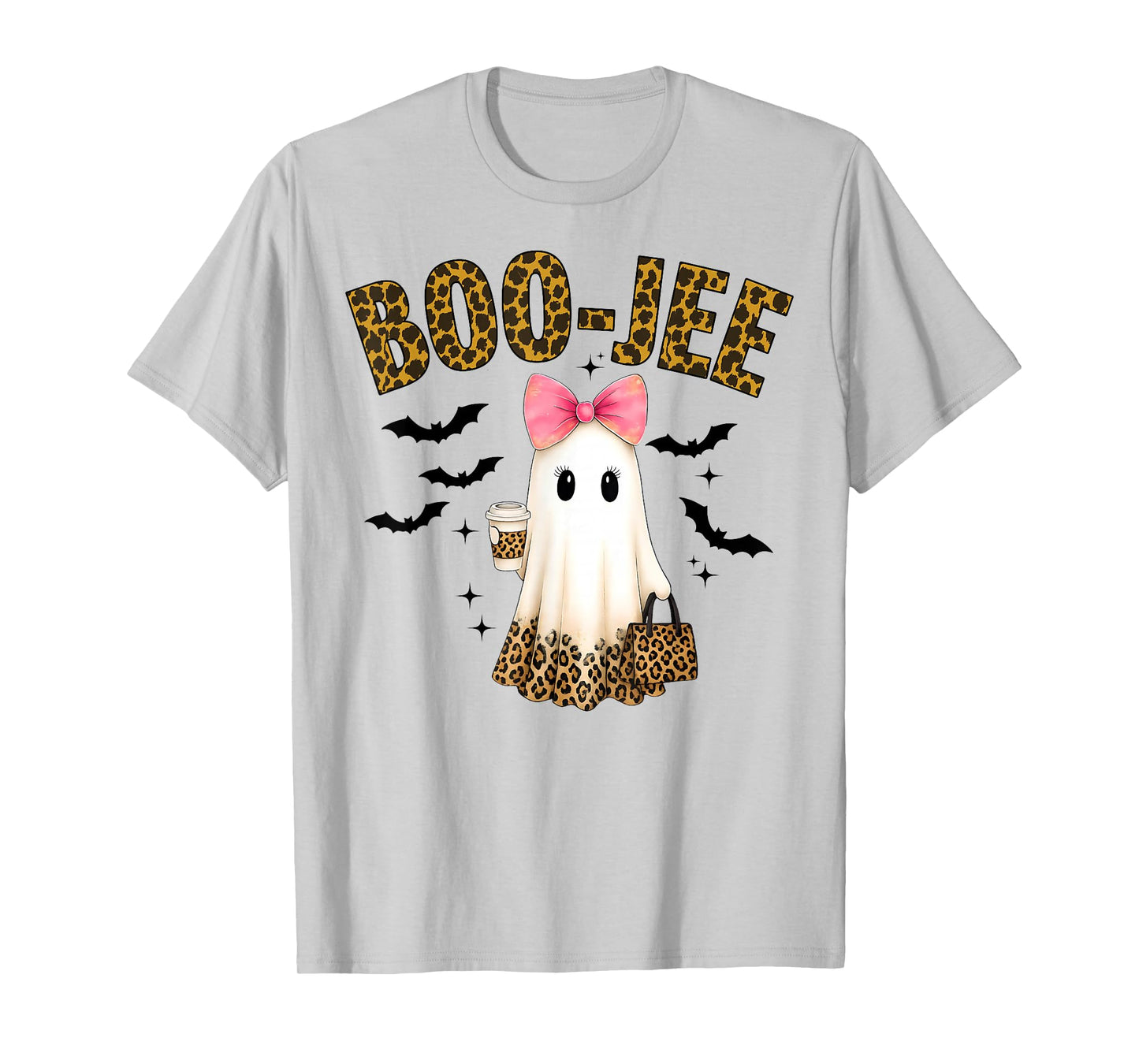 Boo JEE Boujee Pink Ghost Halloween October Vibes T-Shirt
