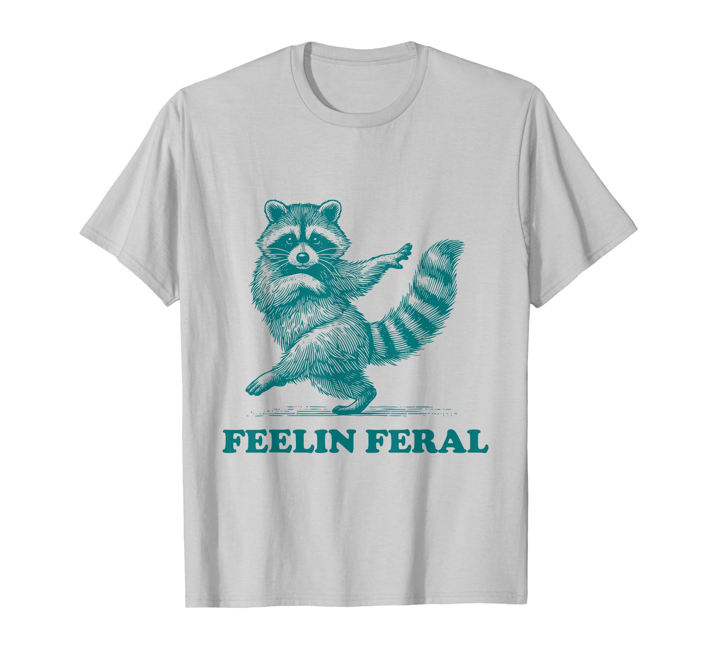 Feeling Feral Racoon Ironic Saying Vintage Funny Raccoon T-Shirt