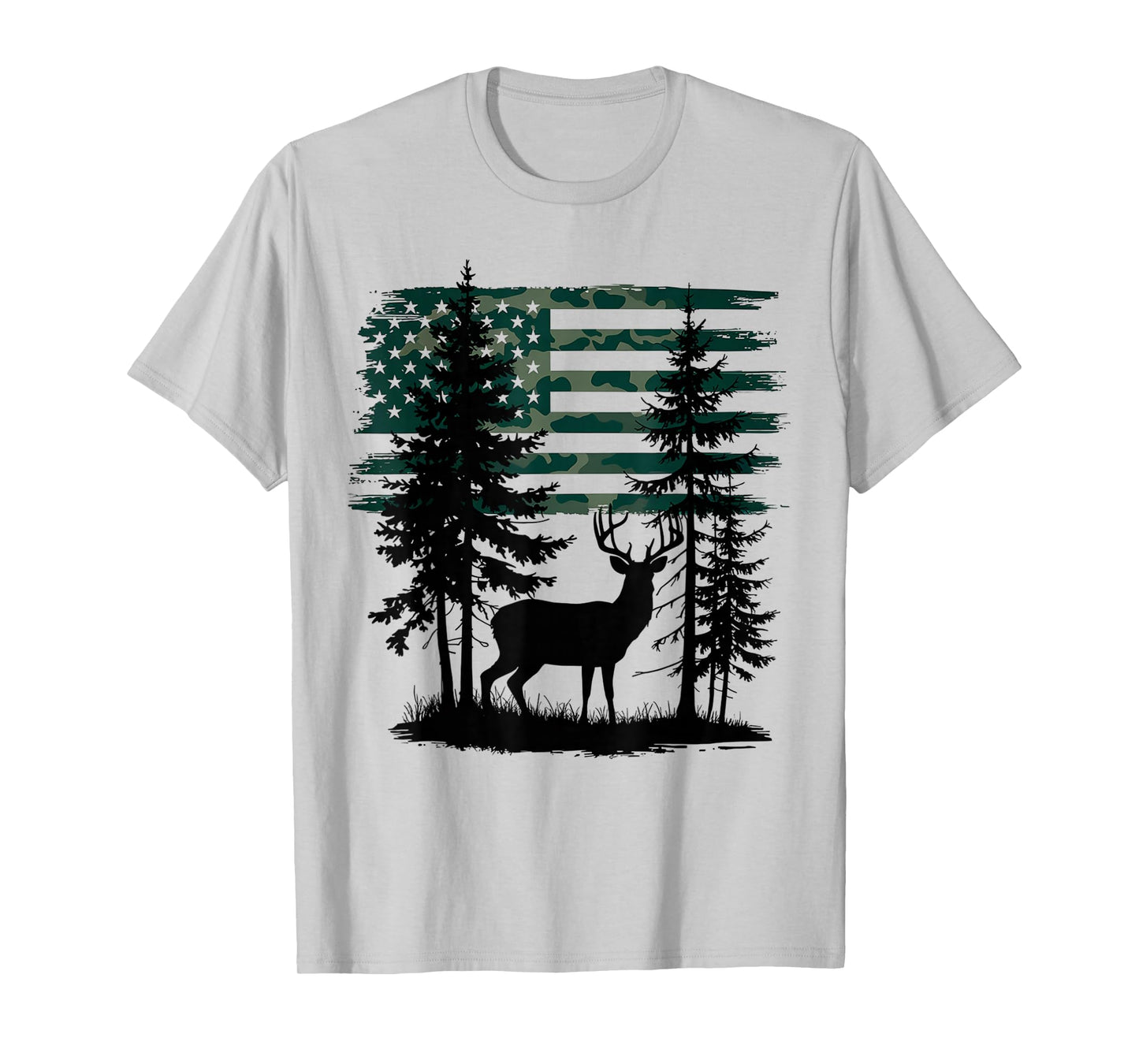Men Kids Boys Hunting Shirt Deer Hunters Toddler Camo Flag T-Shirt