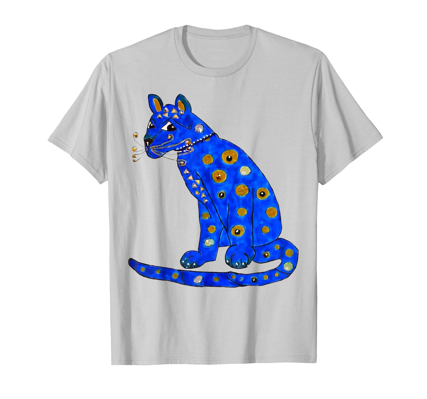 Cute Pet In My Heart Unisex-Adults Blue Ugly Blue Cat T-Shirt