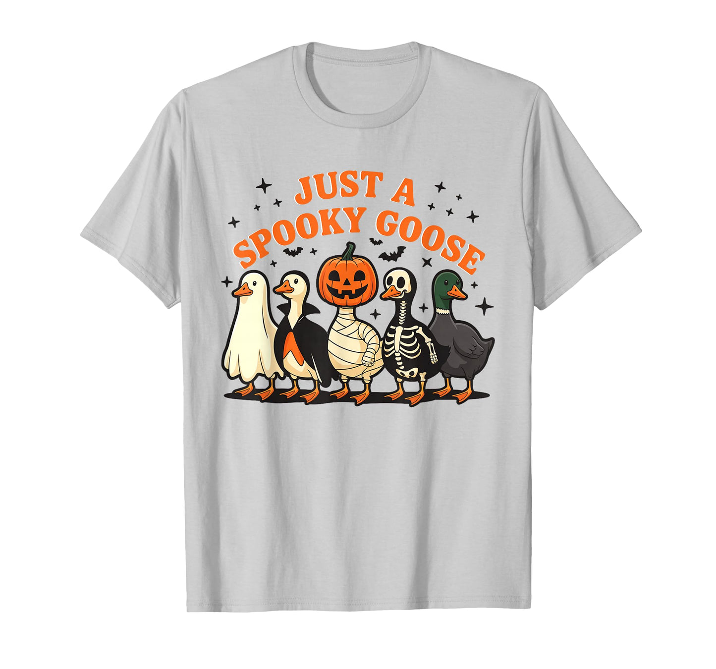 Just A Spooky Goose Halloween Silly Goose Funny Halloween T-Shirt
