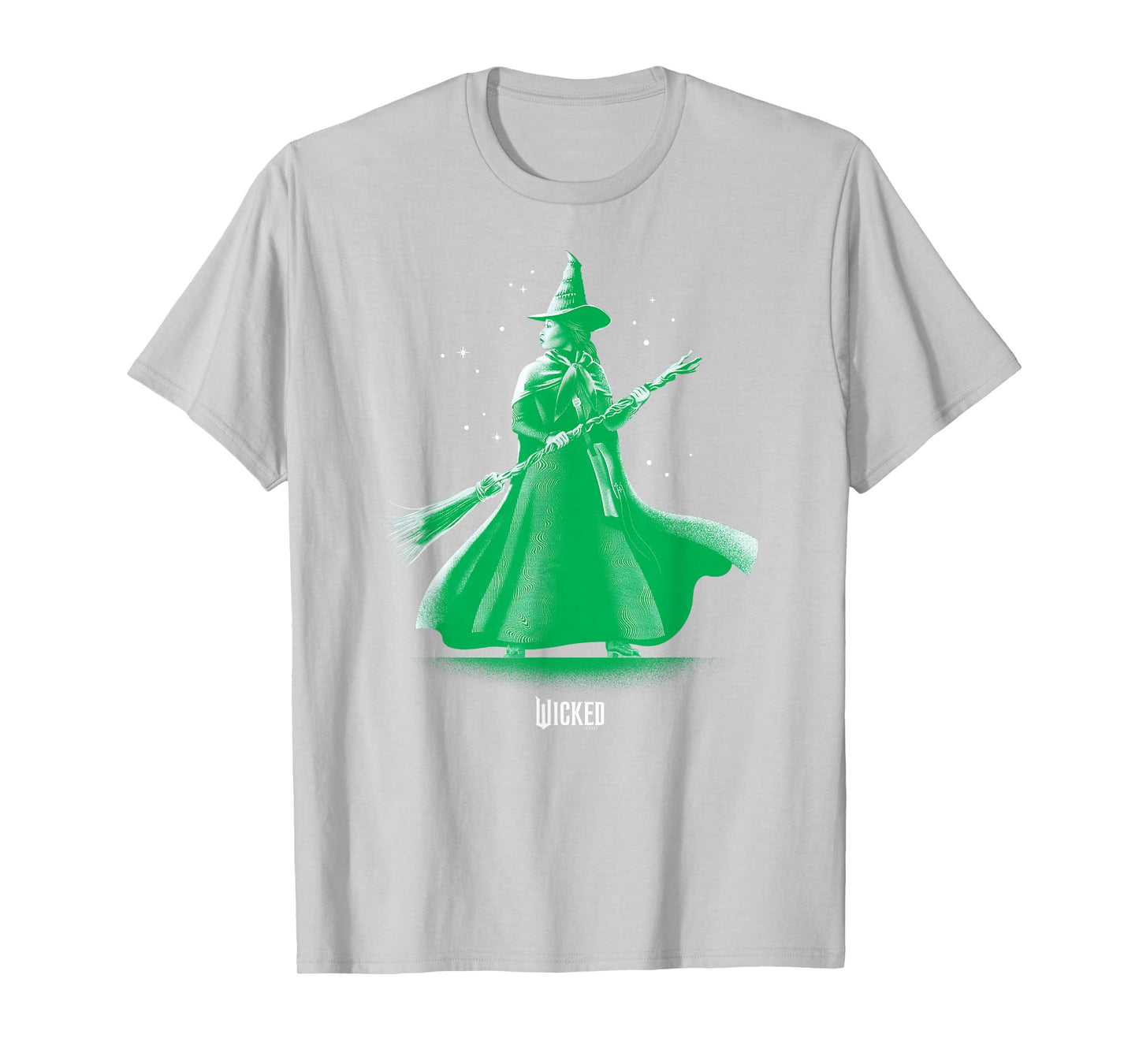 Wicked Unisex-Adults Classic Fit Green Elphaba Pose Tonal T-Shirt