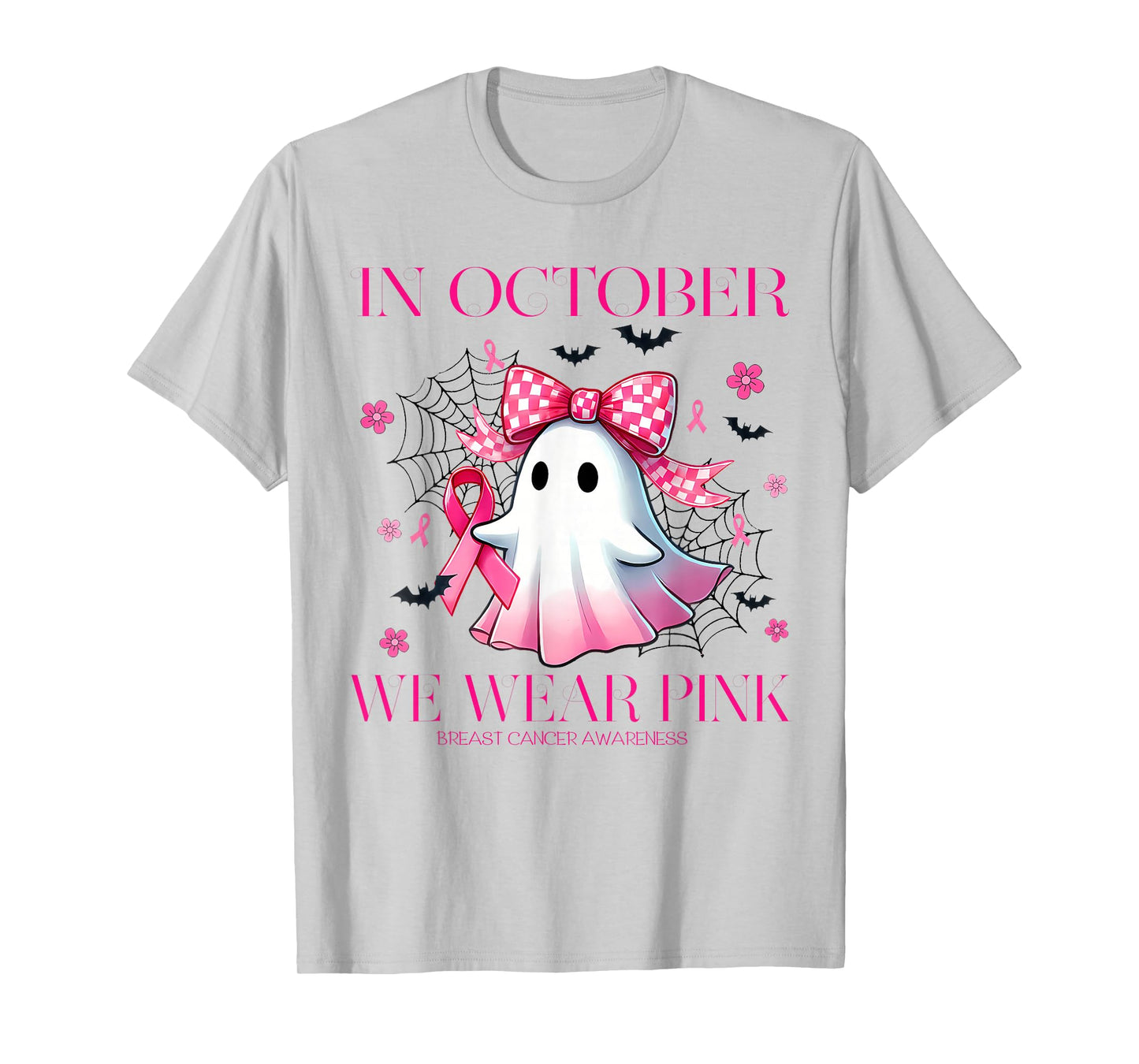 in October We Wear Pink Breast Cancer Awareness T Shirt T-Shirt