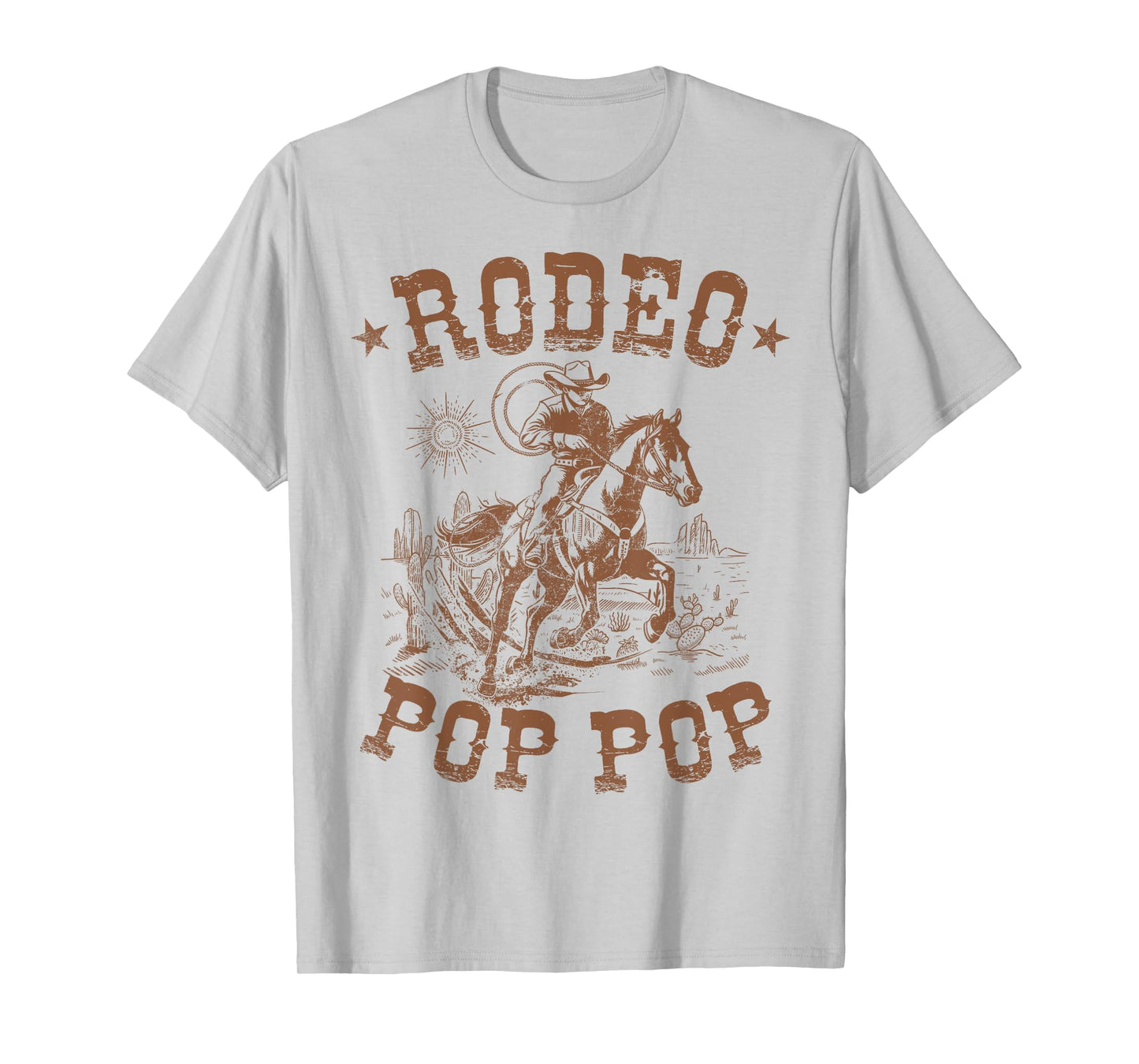 Rodeo Pop Pop Western Cowboy Family Matching Father's Day T-Shirt