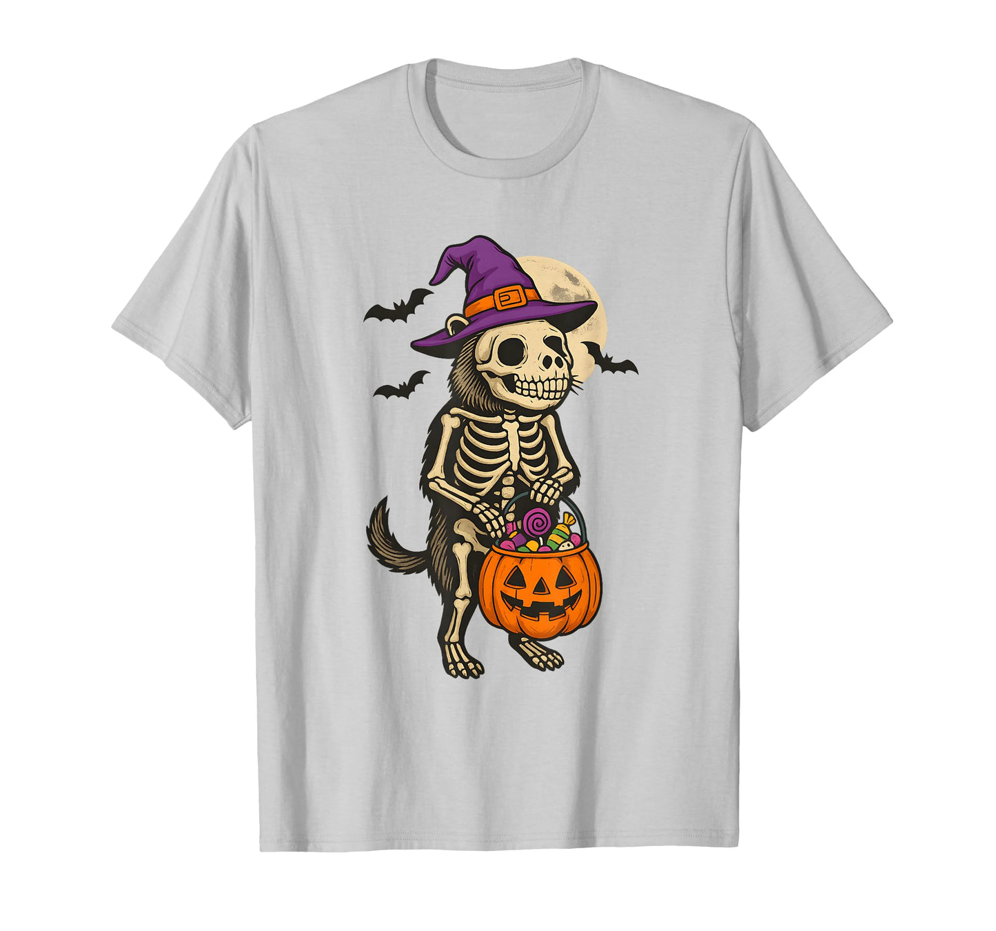 Capybara Skeleton Halloween Spooky Skeleton Trick or Treat T-Shirt