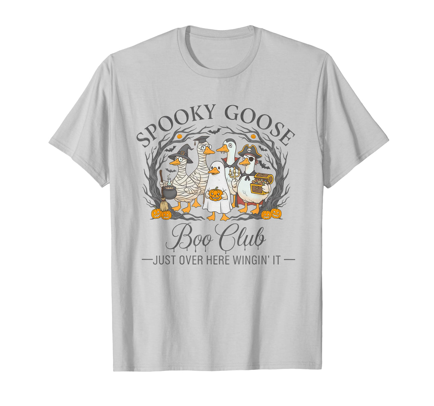 Spooky Goose Boo Club Tee Funny Halloween Group Costume T-Shirt
