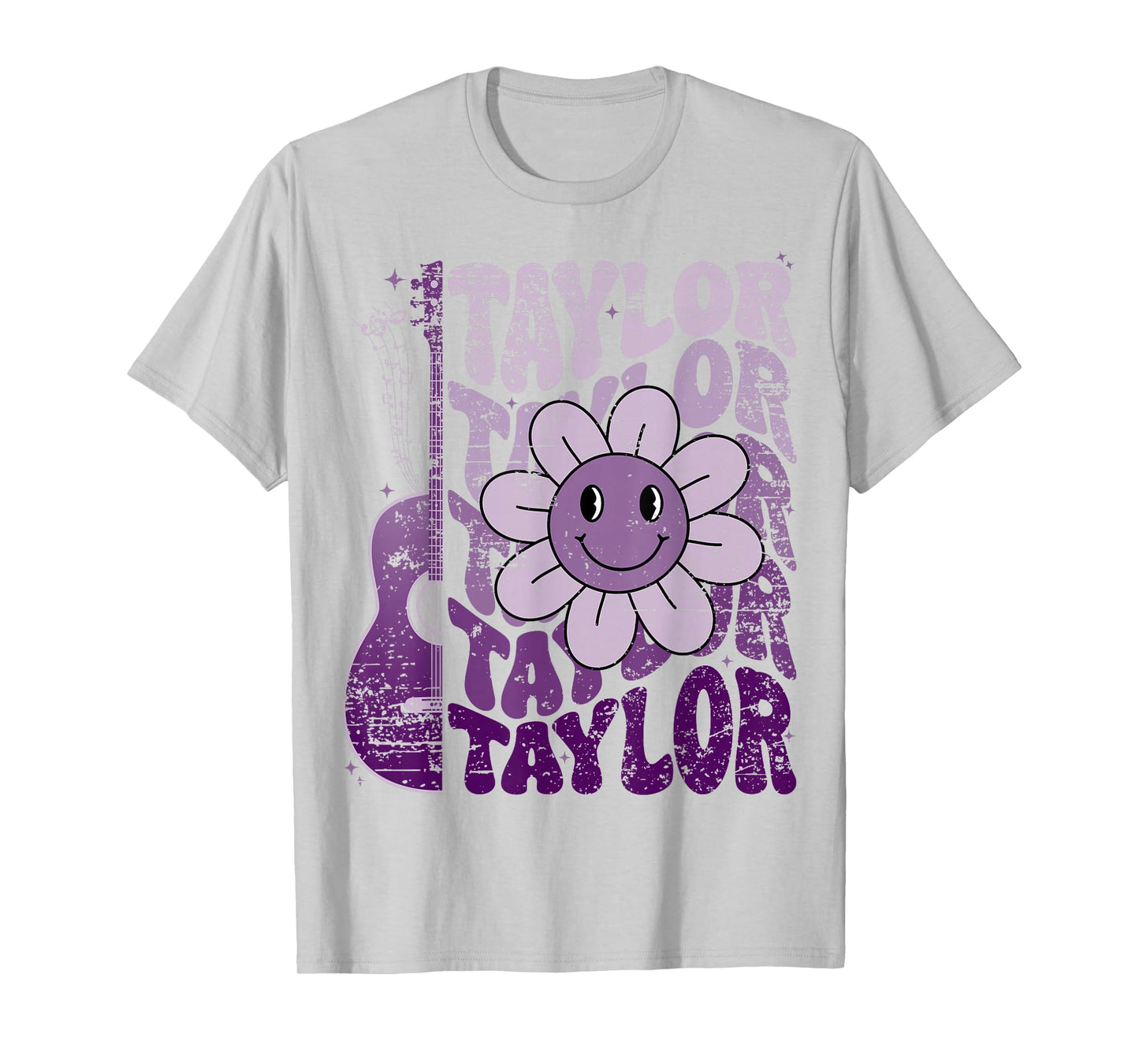 Taylor First Name I Love Taylor Girl Groovy 80's Vintage T-Shirt
