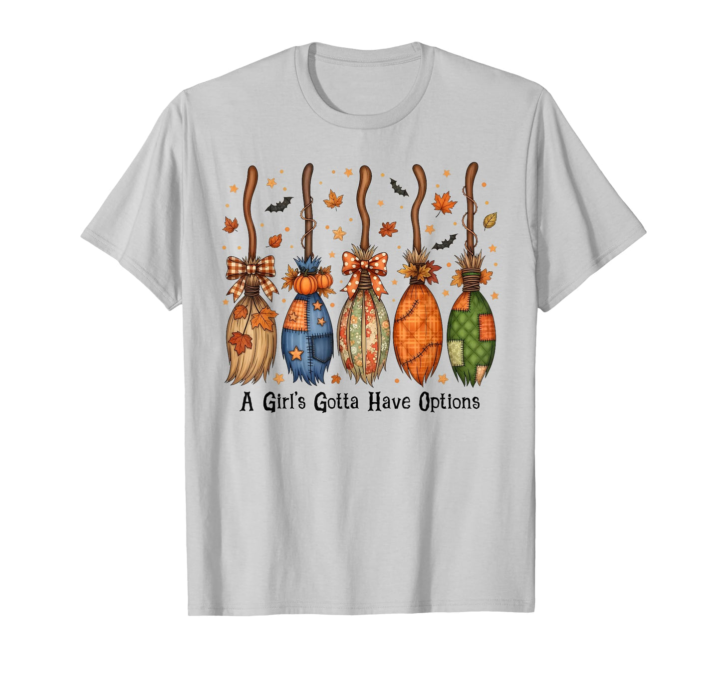 Funny Halloween A Girl's Gotta Have Options Witch Broom Kids T-Shirt