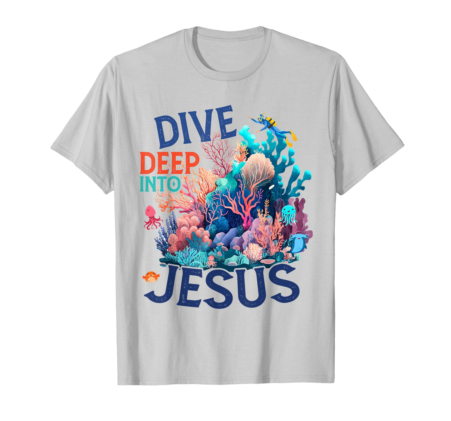 Dive Deep Into Jesus VBS 2024 Scuba Diving Underwater T-Shirt
