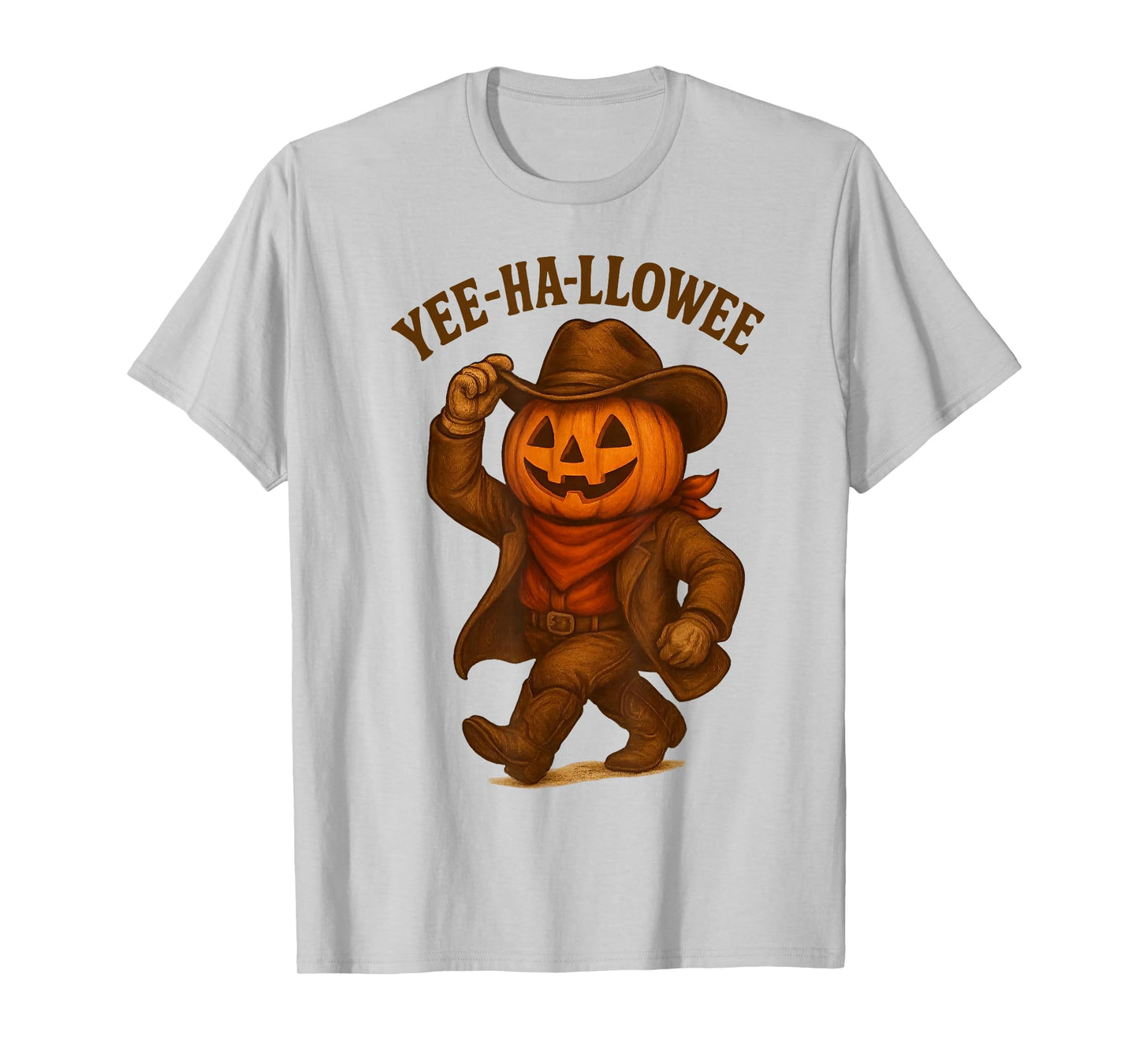 Yee-Ha-lloween Cowboy Pumpkin Halloween T-Shirt