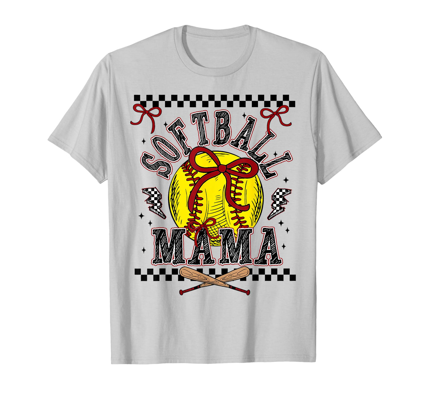 Softball Mama Coquette Softball Game Day Softball Mom Mother T-Shirt