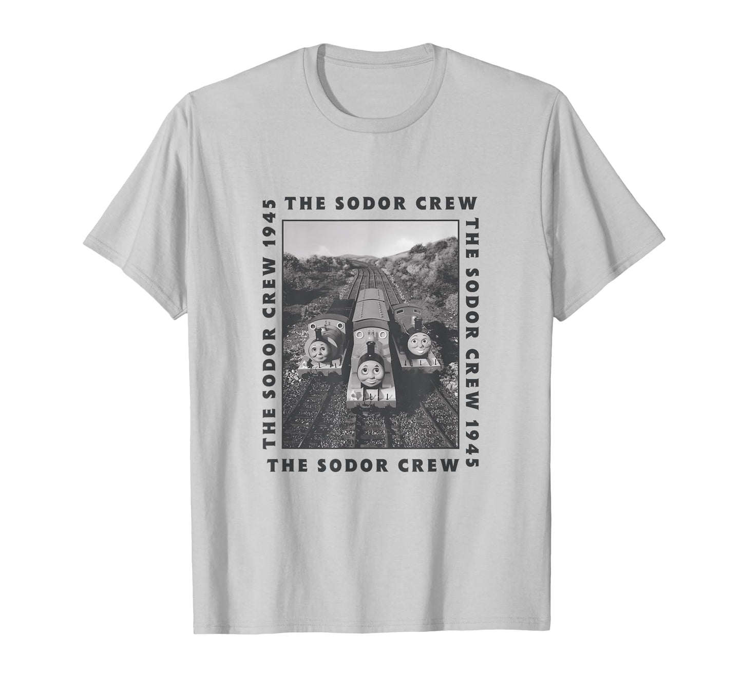 Thomas & Friends - The Sodor Crew Black and White Photo T-Shirt