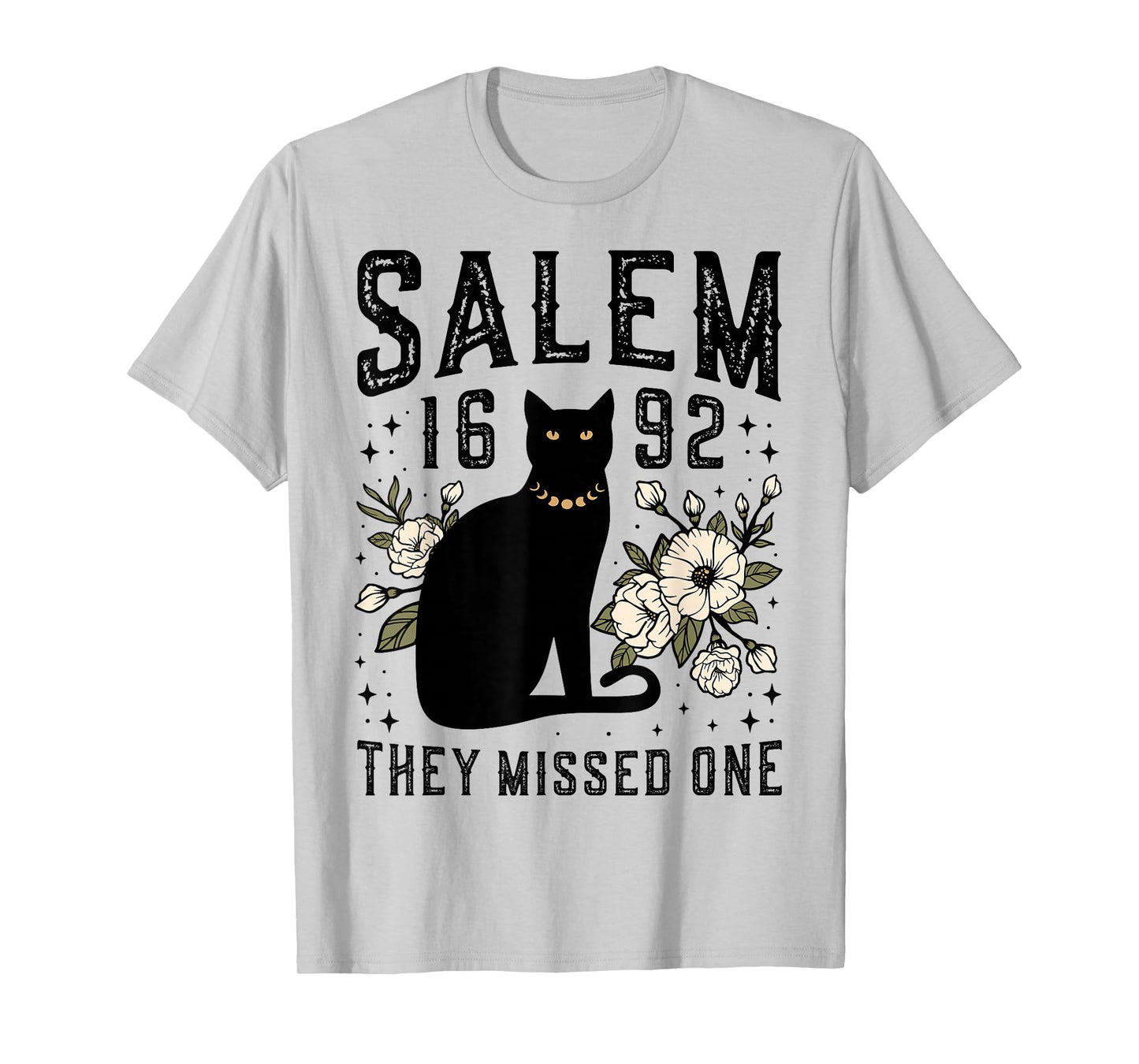 1692 They Missed One Shirt Salem Witch Trials Black Cat Moon T-Shirt