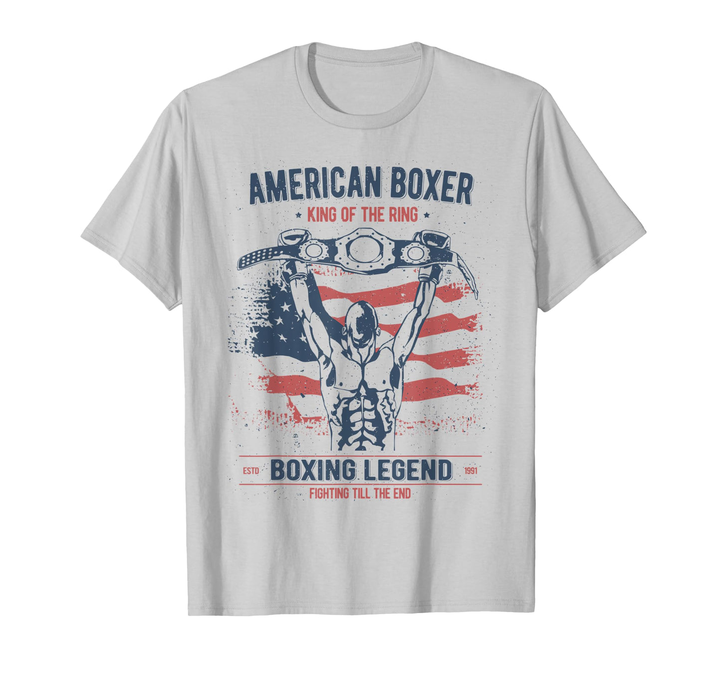 Boxing Shirts for Men Vintage Style Gifts USA American Boxer T-Shirt