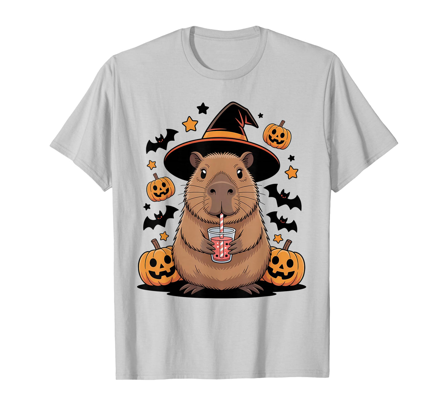 Halloween Capybara Witch Drink T-Shirt