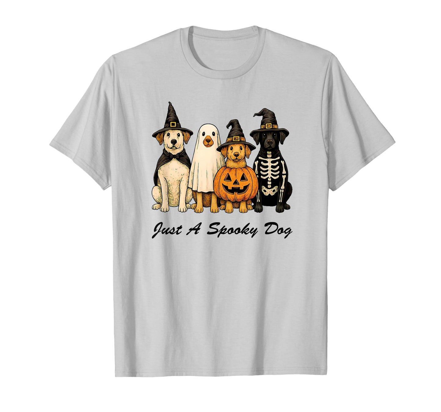 Just A Spooky Dog Halloween Dog Men Women T-Shirt