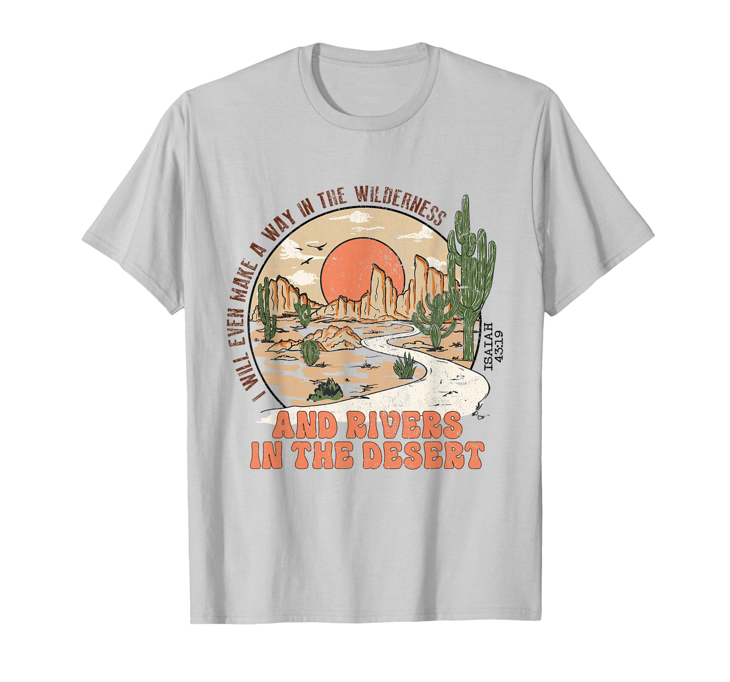 Retro Vintage Isaiah 43:19 I Will Make a Way Christian Jesus T-Shirt