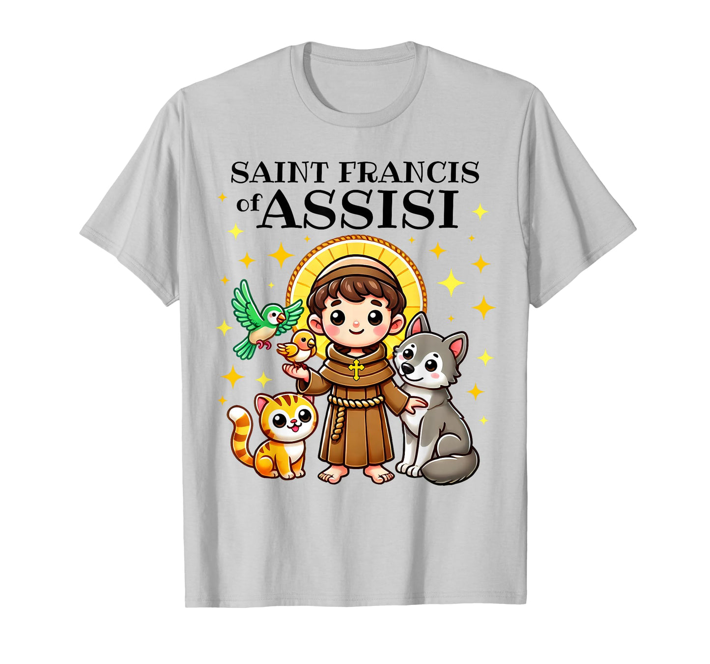 Saint Francis of Assisi Saint of Animals Catholic for kids T-Shirt