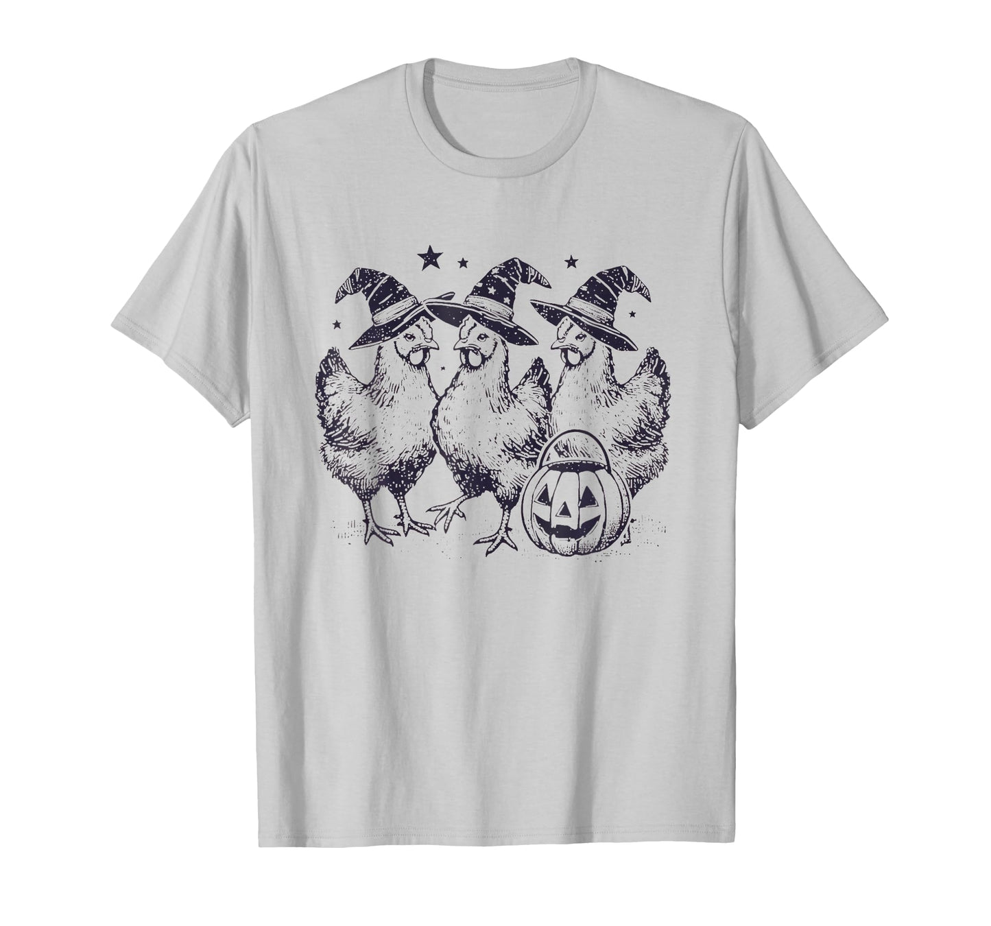 Chicken Halloween Costume Spooky Season Funny Chickens Witch T-Shirt