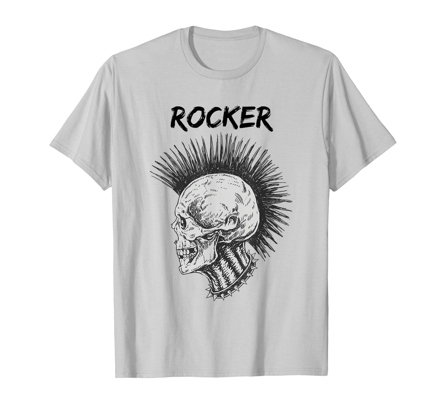 Rocker Skeleton Guitar Skater Cool Halloween Punk Rock T-Shirt