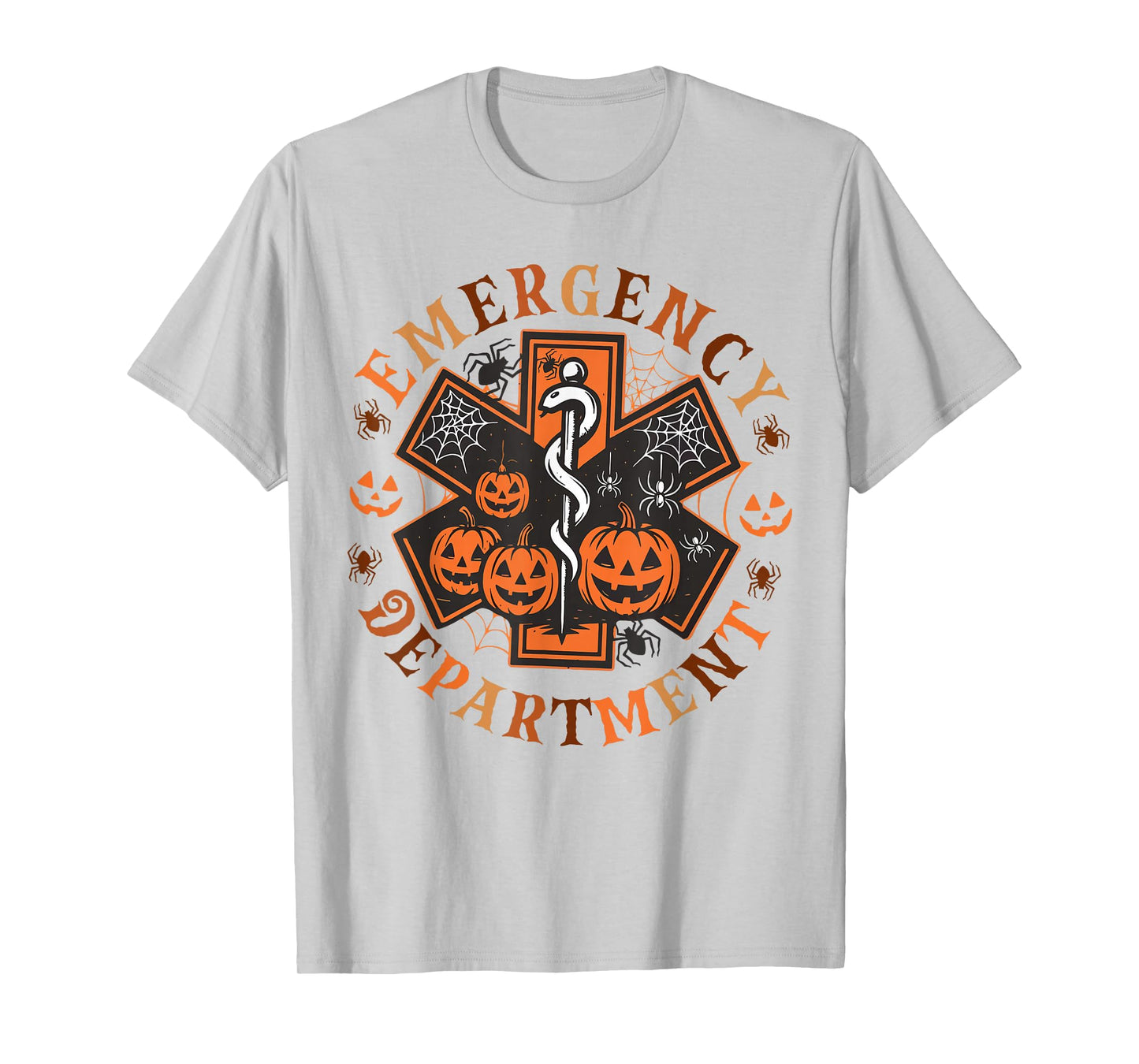 Retro Emergency Department Halloween ER Nurse Spooky Season T-Shirt