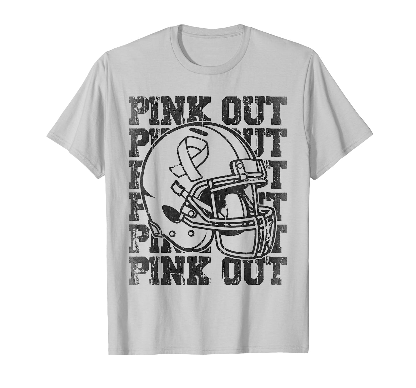Pink Out Breast Cancer Awareness Football Mom Girls T-Shirt