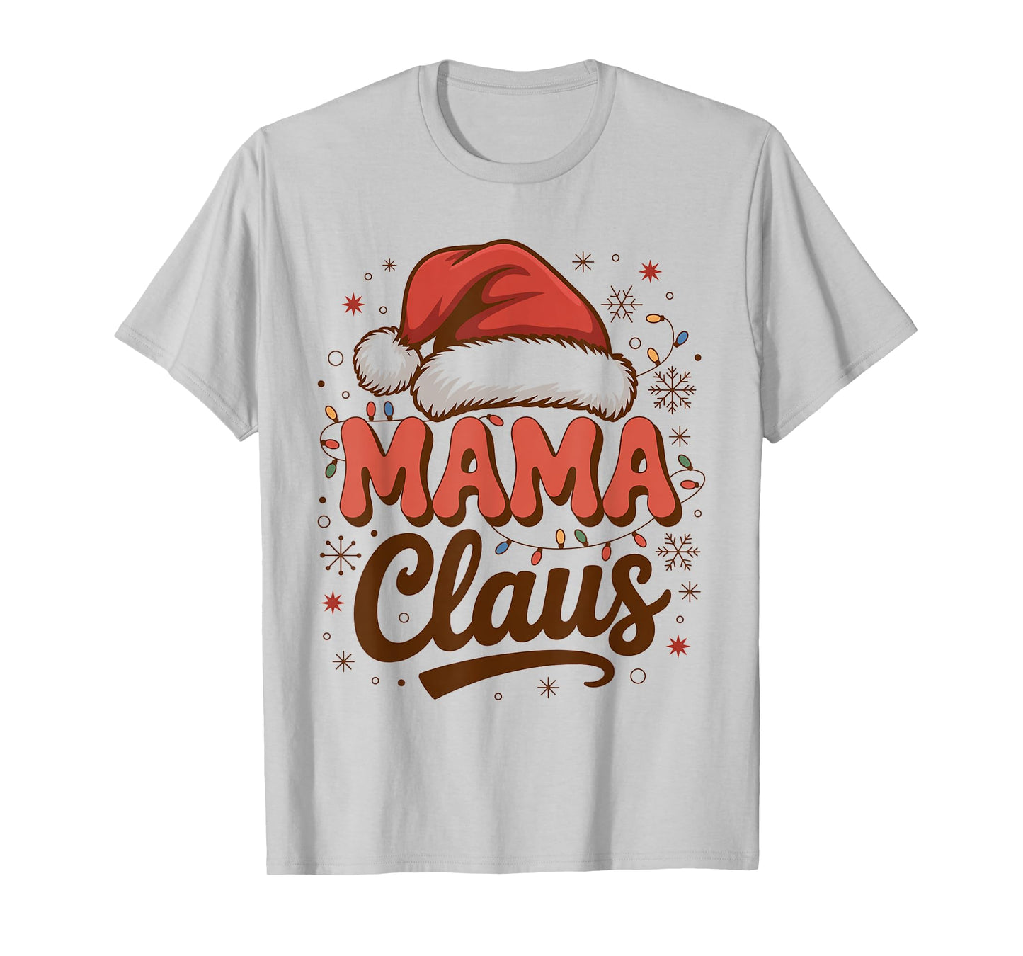 Mama Claus Christmas tee Matching Santa Family Holiday T-Shirt