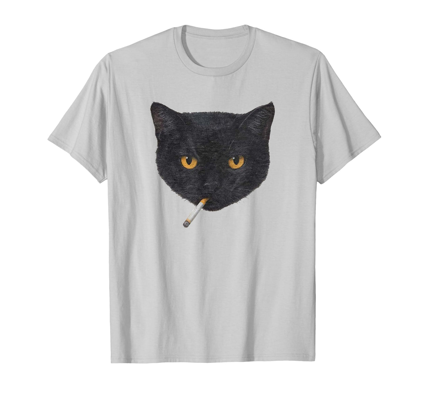 Smoking Cat Y2K Vintage Black Cat Retro 90s Grunge T-Shirt