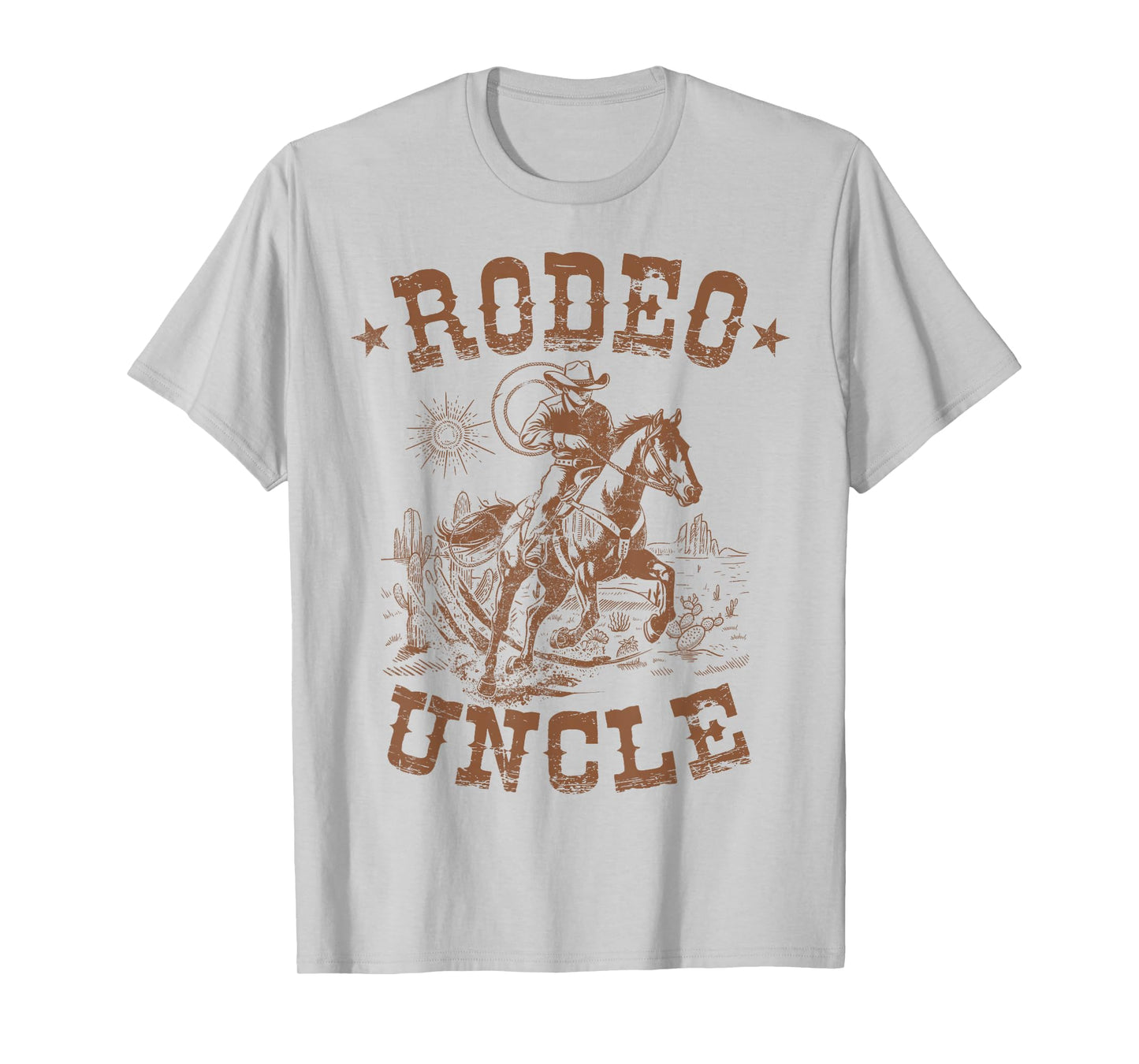 Rodeo Uncle Western Cowboy Family Matching Father's Day T-Shirt