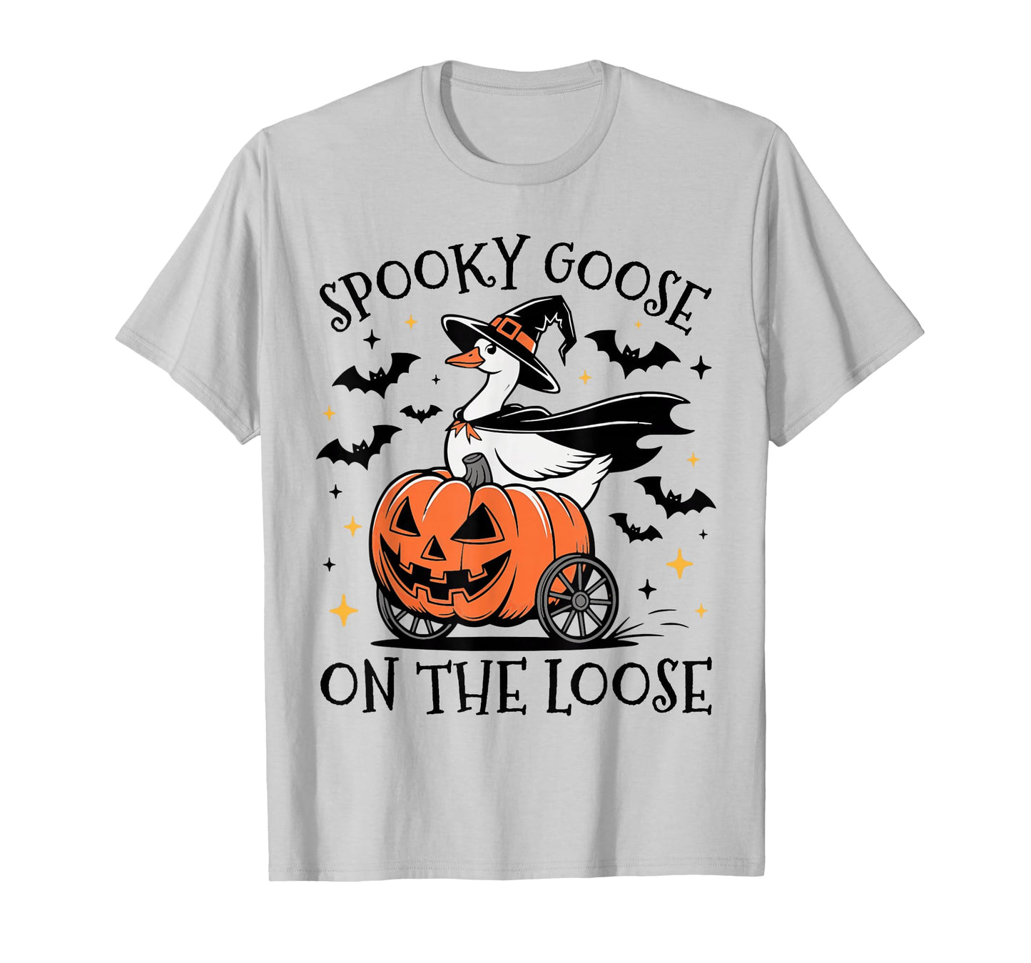 Spooky Goose On The Loose Goose Witch Animal Halloween T-Shirt