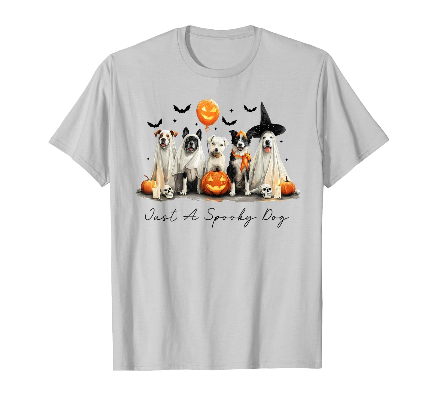 Just A Spooky Dog Halloween Dog Men Women T-Shirt