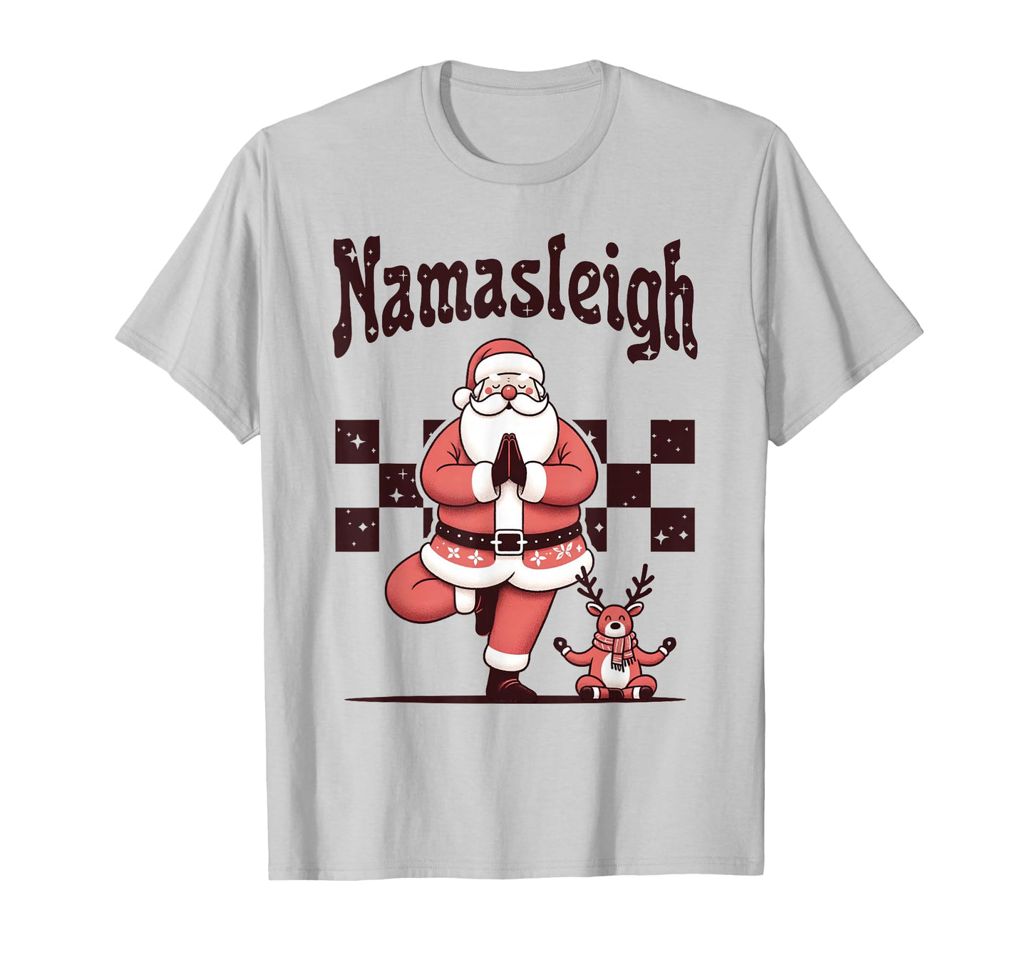 Namasleigh Christmas Santa Yoga Lover Funny T-Shirt