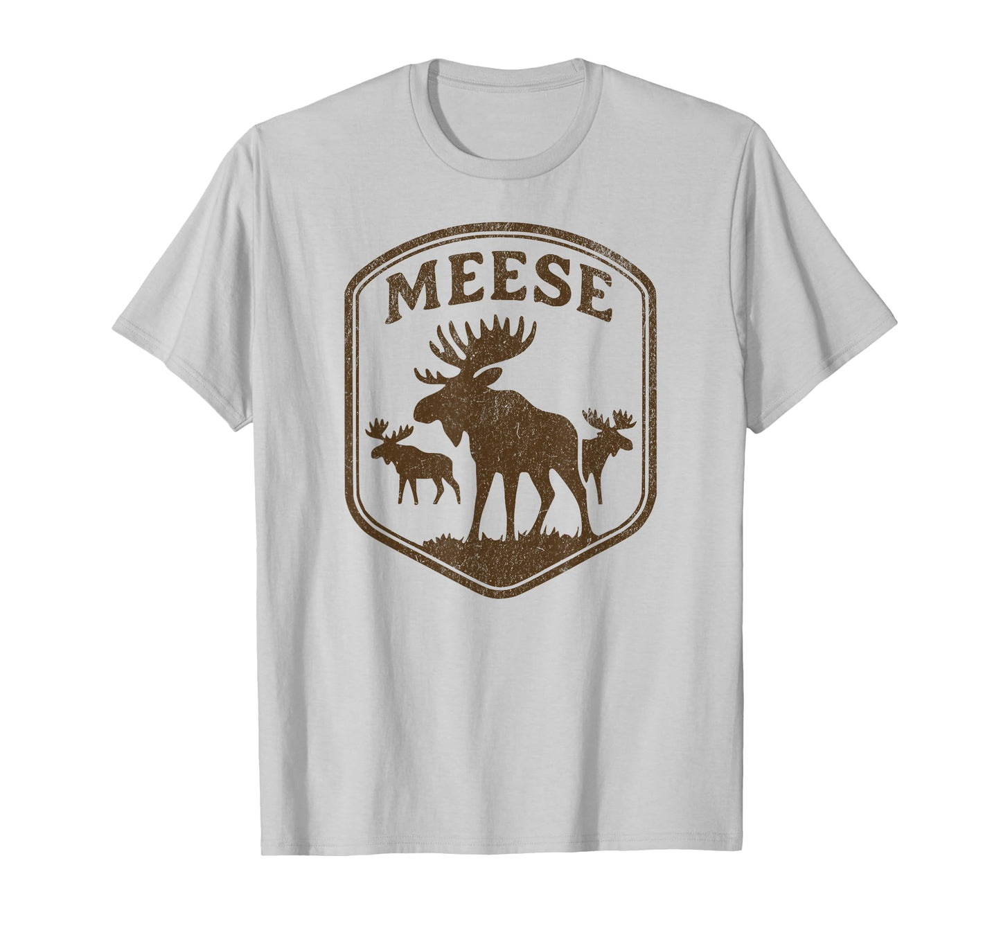 Plural of Moose is Meese Funny Vintage Animal Joke Tee T-Shirt