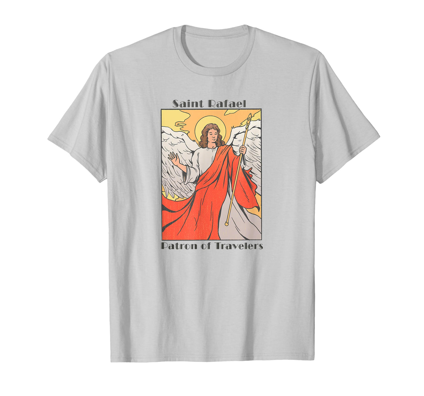 St. Rafael Catholic Archangel Patron Saint of Travel, Travel T-Shirt